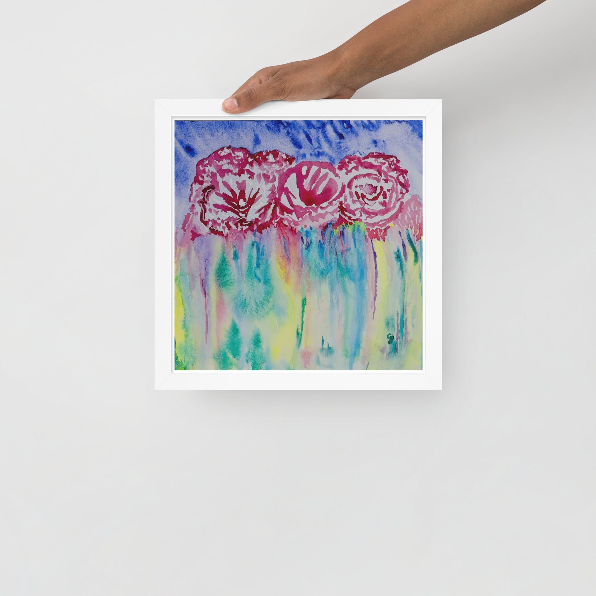 Original wall art featuring floral watercolor art design, perfect for home decor, gallery walls, or office spaces—high-quality artwork that adds color, character, and creativity to any room.