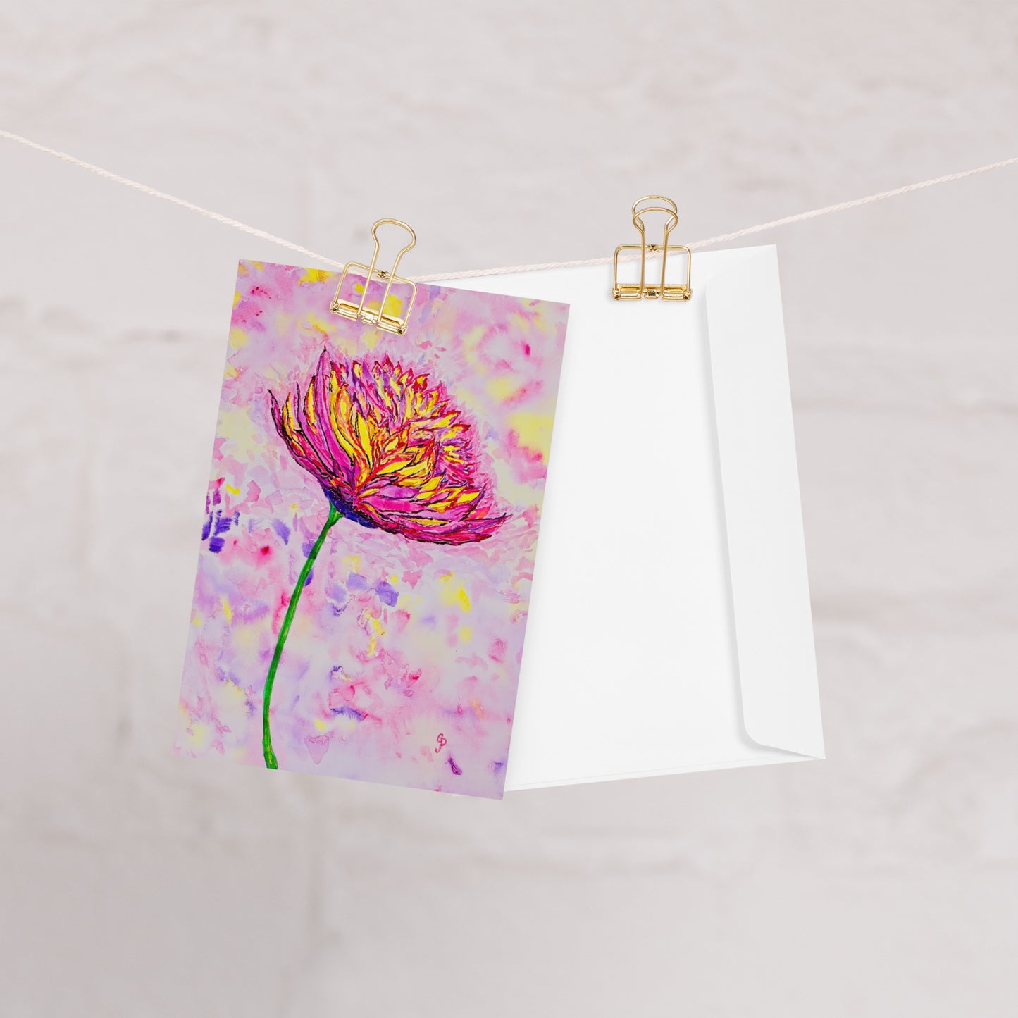 Premium greeting card featuring original artwork —perfect for notes, holidays, or special occasions; printed with quality with vibrant colors for a personal, artistic touch.