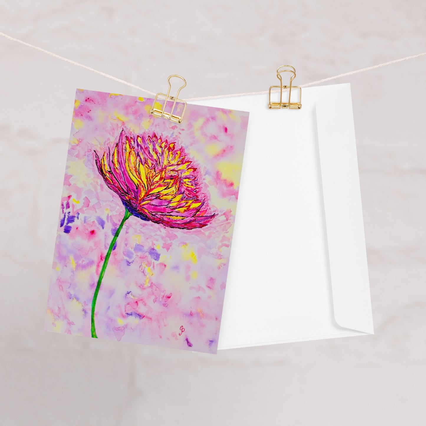 Premium greeting card featuring original artwork —perfect for notes, holidays, or special occasions; printed with quality with vibrant colors for a personal, artistic touch.