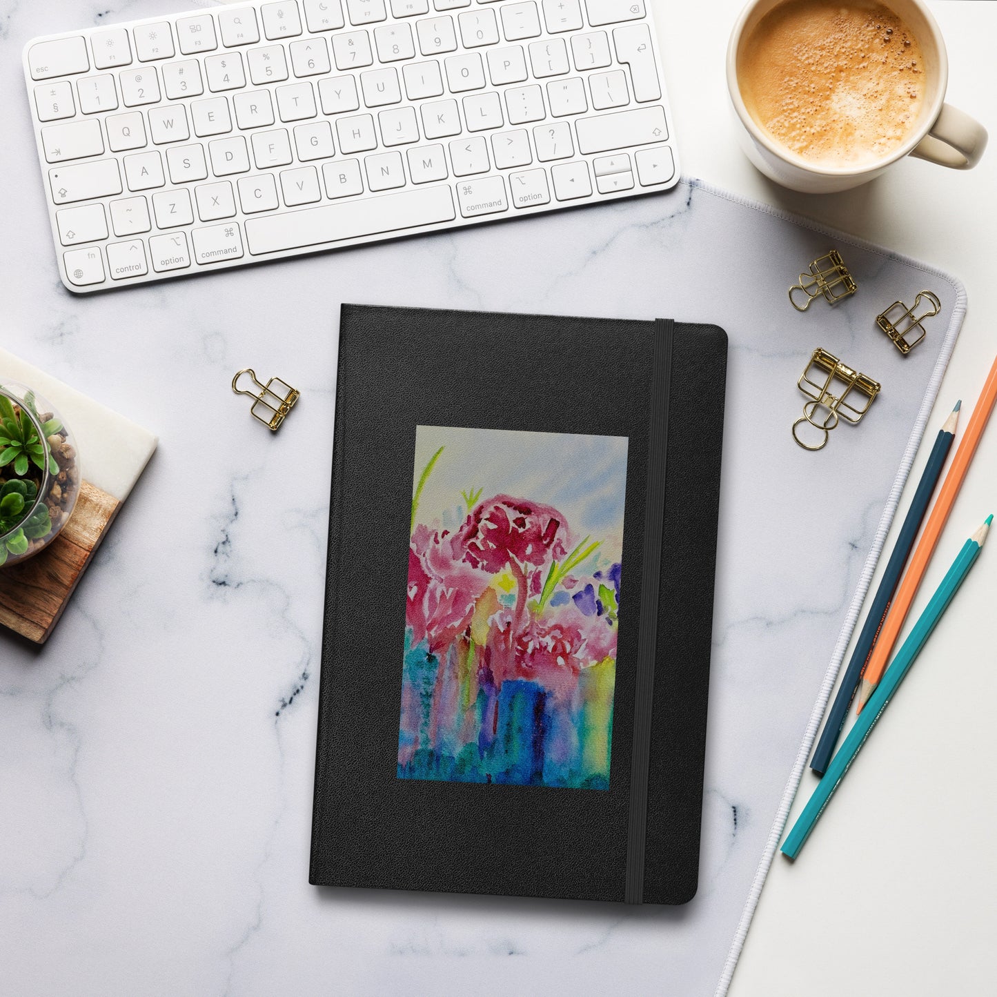 Hardcover bound notebook featuring original cover artwork—durable, stylish, and perfect for journaling, note-taking, or creative writing; ideal for students, professionals, and art lovers.