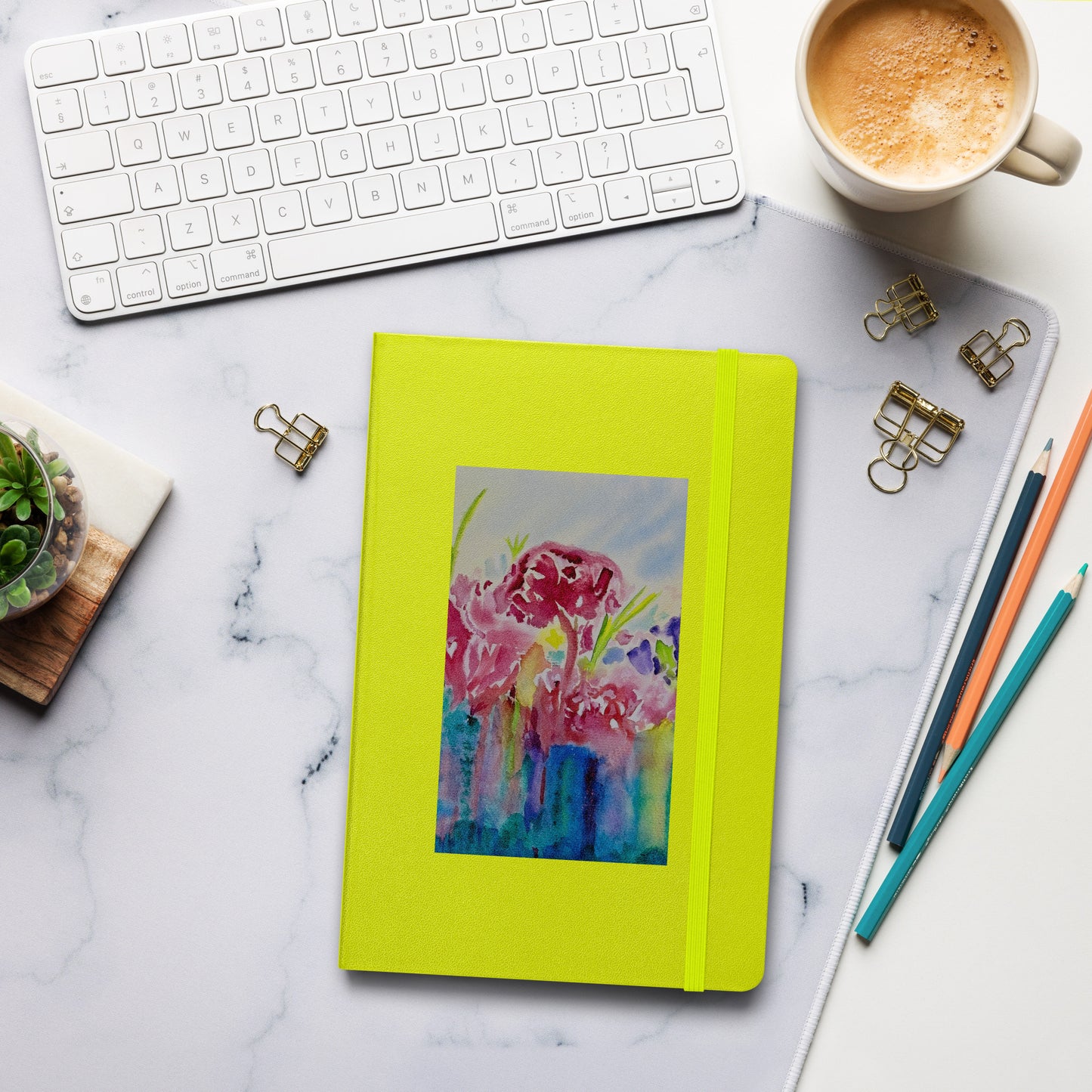 Hardcover bound notebook featuring original cover artwork—durable, stylish, and perfect for journaling, note-taking, or creative writing; ideal for students, professionals, and art lovers.