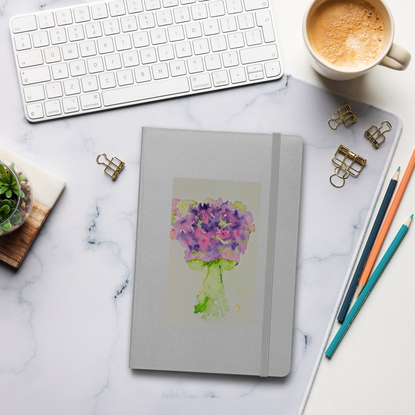 Hardcover bound notebook featuring original cover artwork—durable, stylish, and perfect for journaling, note-taking, or creative writing; ideal for students, professionals, and art lovers.