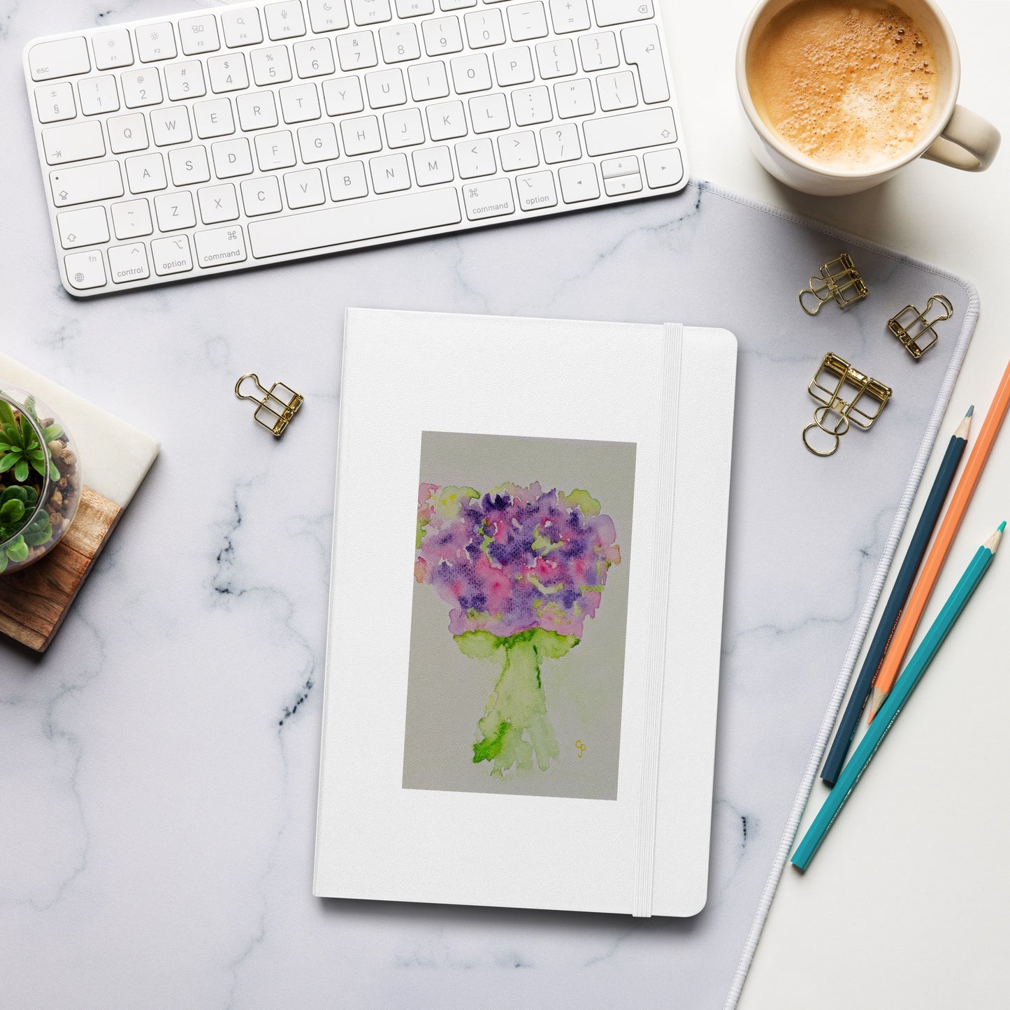 Hardcover bound notebook featuring original cover artwork—durable, stylish, and perfect for journaling, note-taking, or creative writing; ideal for students, professionals, and art lovers.