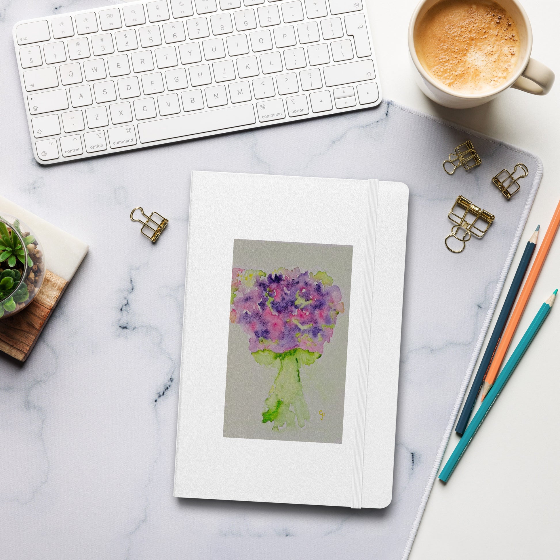 Hardcover bound notebook featuring original cover artwork—durable, stylish, and perfect for journaling, note-taking, or creative writing; ideal for students, professionals, and art lovers.