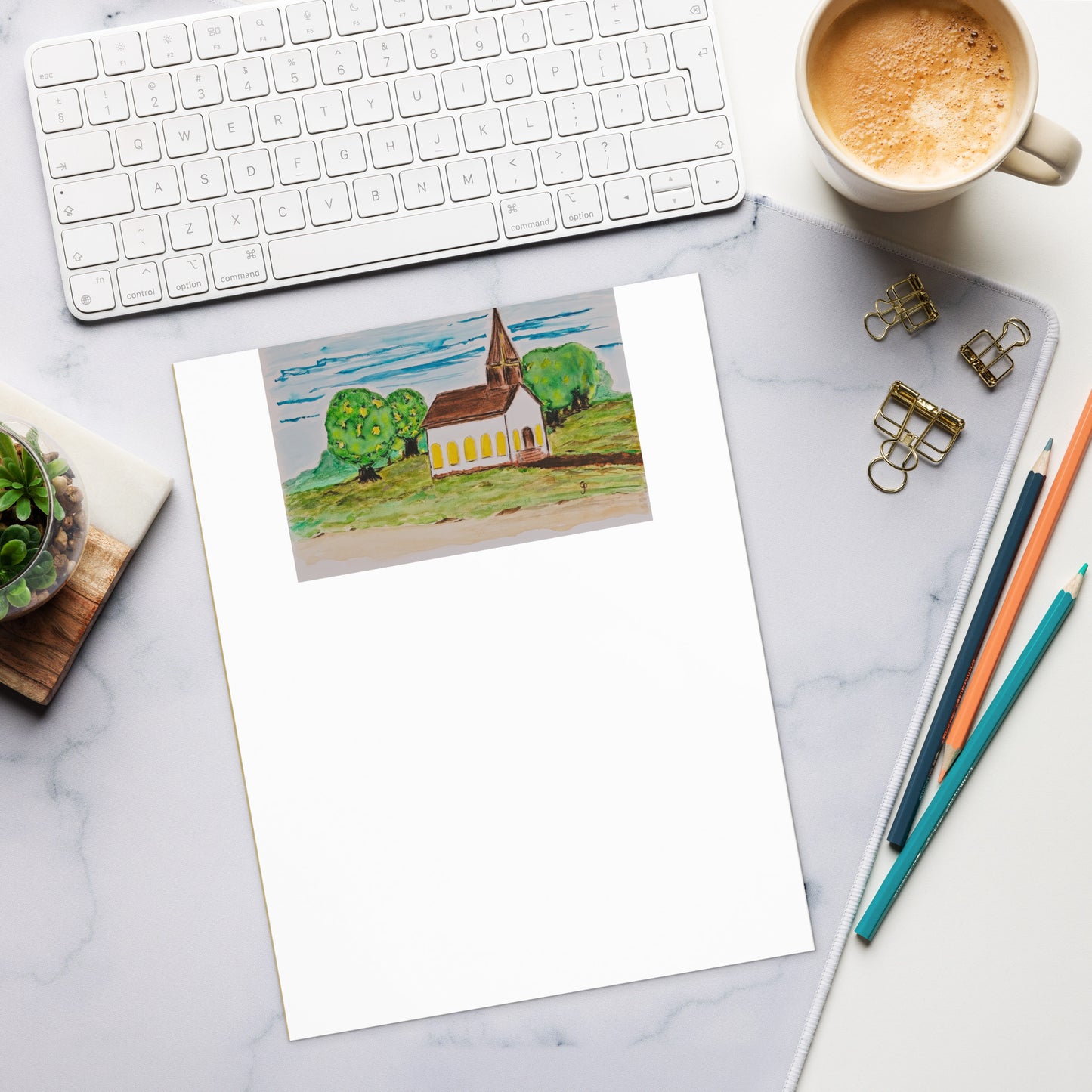 Artist-designed notepad featuring original artwork on each page—perfect for to-do lists, daily notes, or gift giving; compact, stylish, and ideal for home, office, or school use.