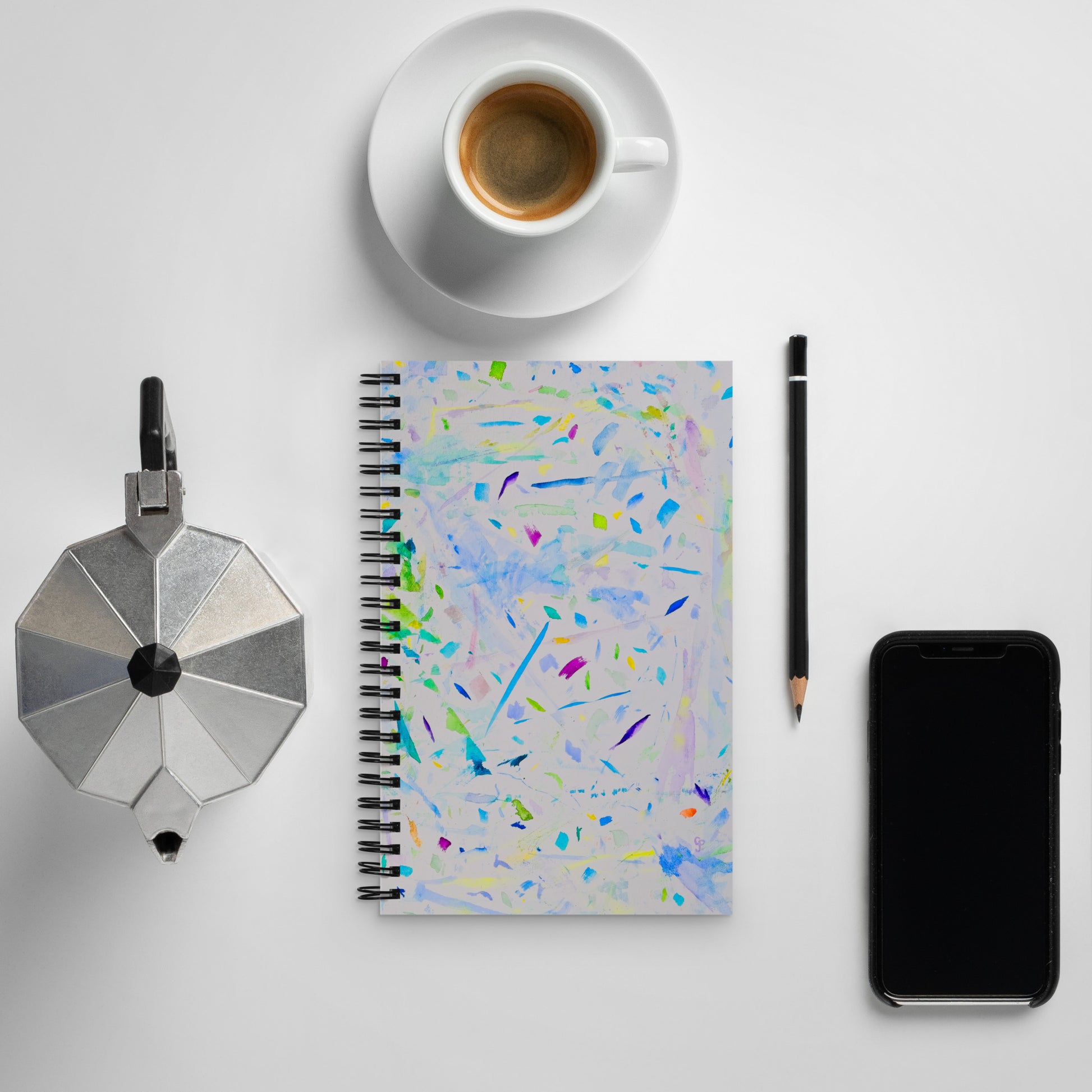 Spiral notebook featuring original cover artwork—durable, stylish, and perfect for journaling, note-taking, or creative writing; ideal for students, professionals, and art lovers.