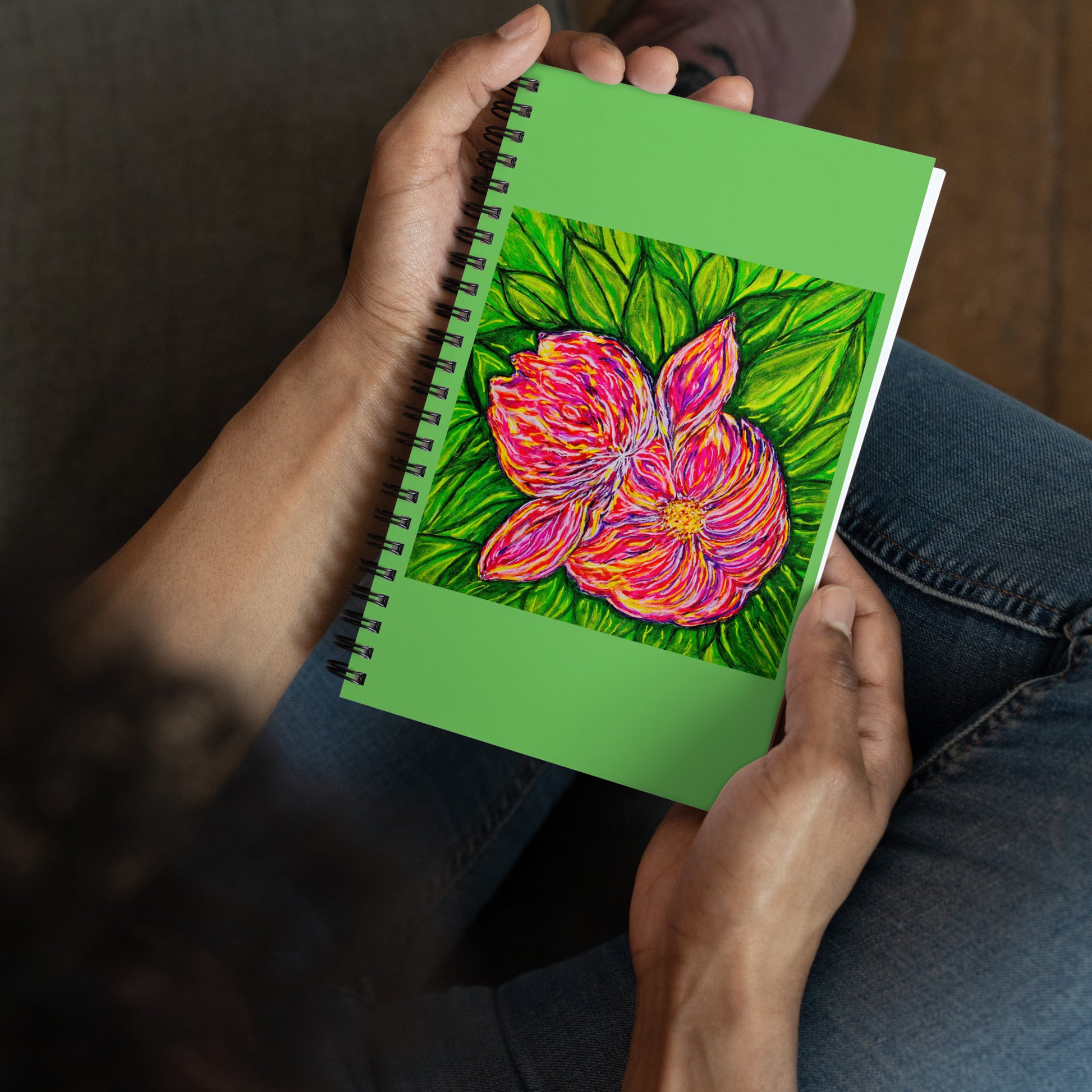 Spiral notebook featuring original cover artwork—durable, stylish, and perfect for journaling, note-taking, or creative writing; ideal for students, professionals, and art lovers.