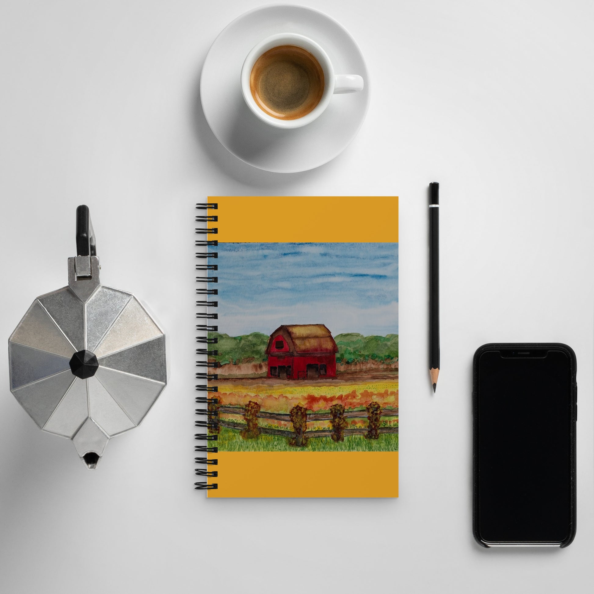 Spiral notebook featuring original cover artwork—durable, stylish, and perfect for journaling, note-taking, or creative writing; ideal for students, professionals, and art lovers.