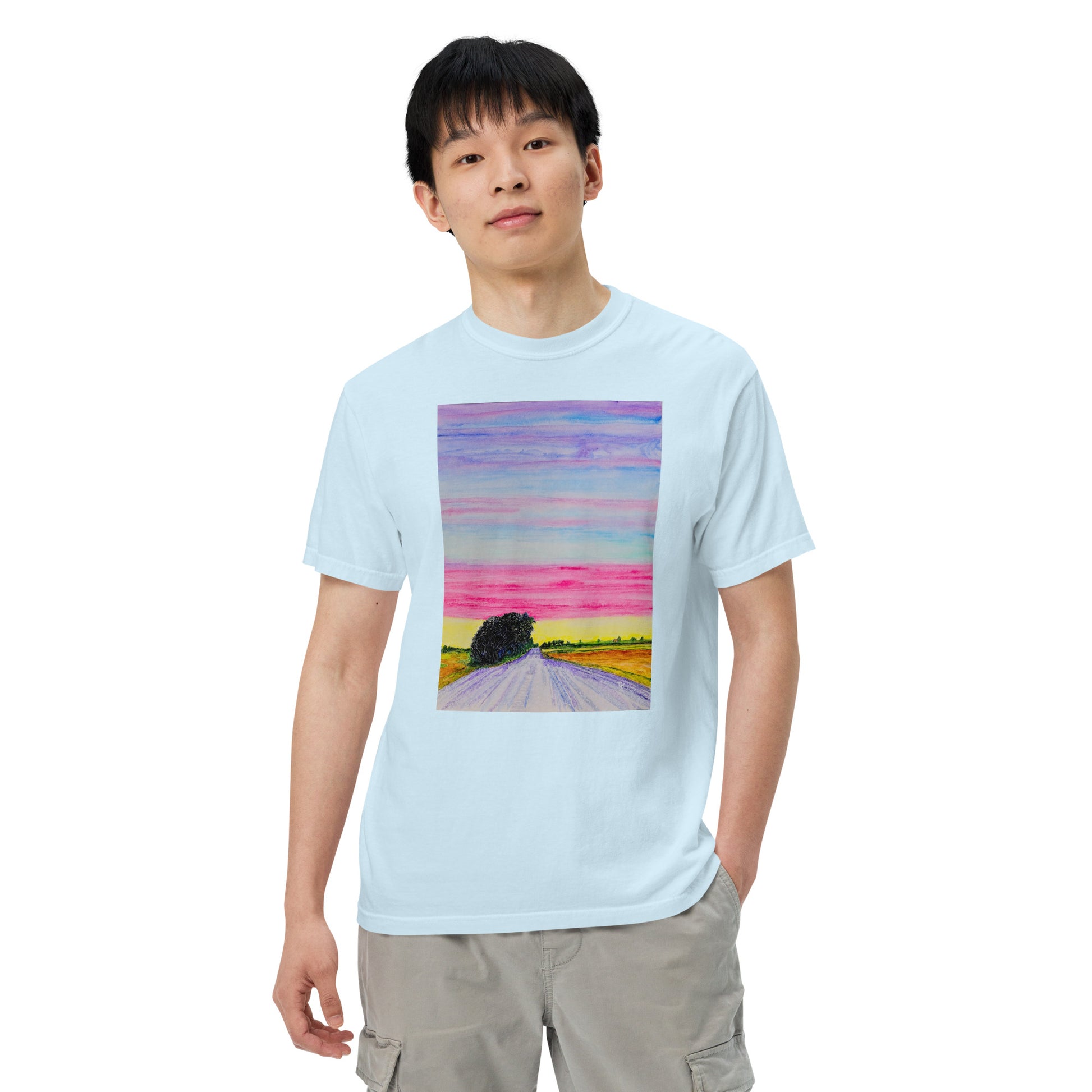 Comfort Colors short sleeve t-shirt featuring original artwork—garment-dyed for a soft, lived-in feel; relaxed fit, durable cotton fabric, and perfect for casual wear, art lovers, or gifting.