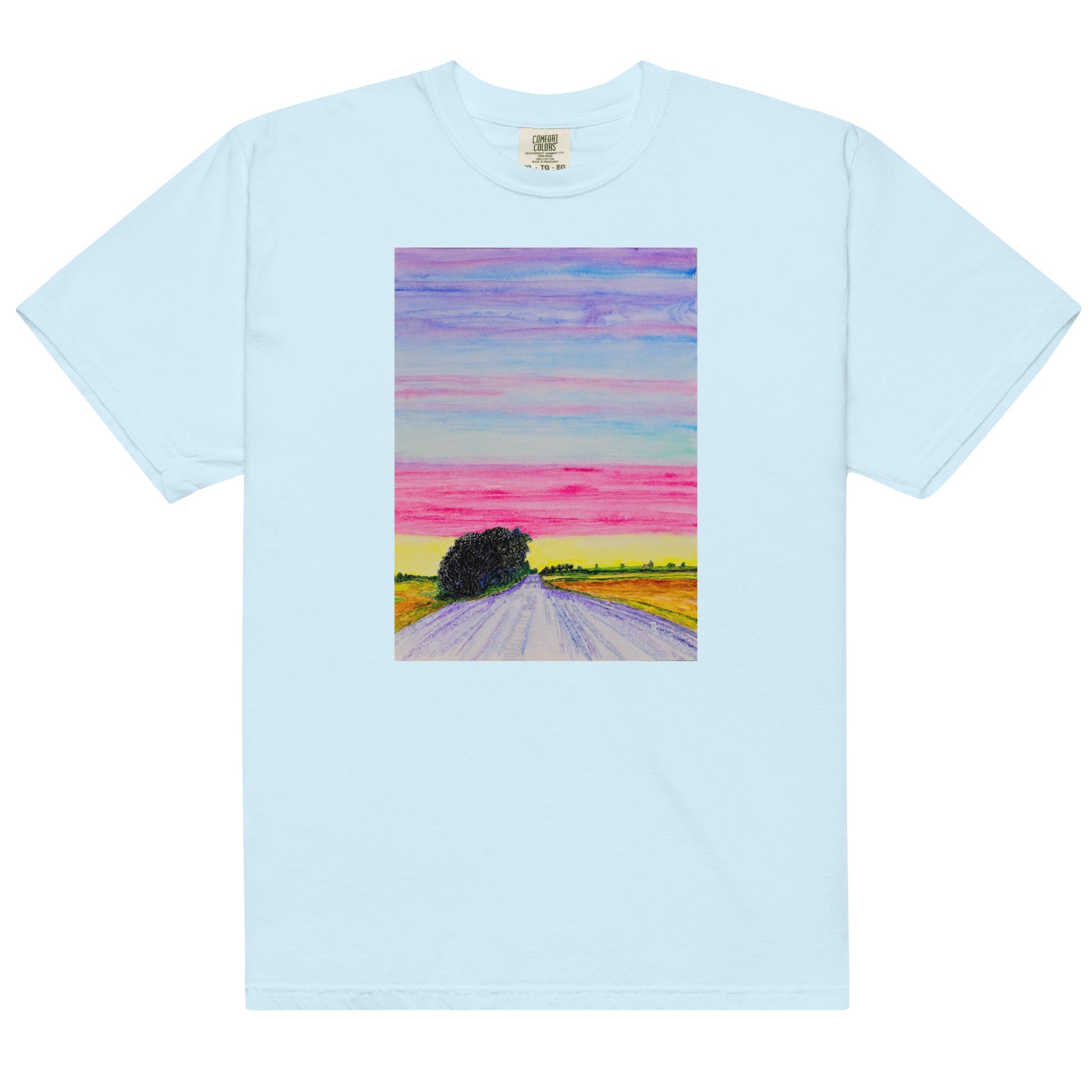 Comfort Colors short sleeve t-shirt featuring original artwork—garment-dyed for a soft, lived-in feel; relaxed fit, durable cotton fabric, and perfect for casual wear, art lovers, or gifting.