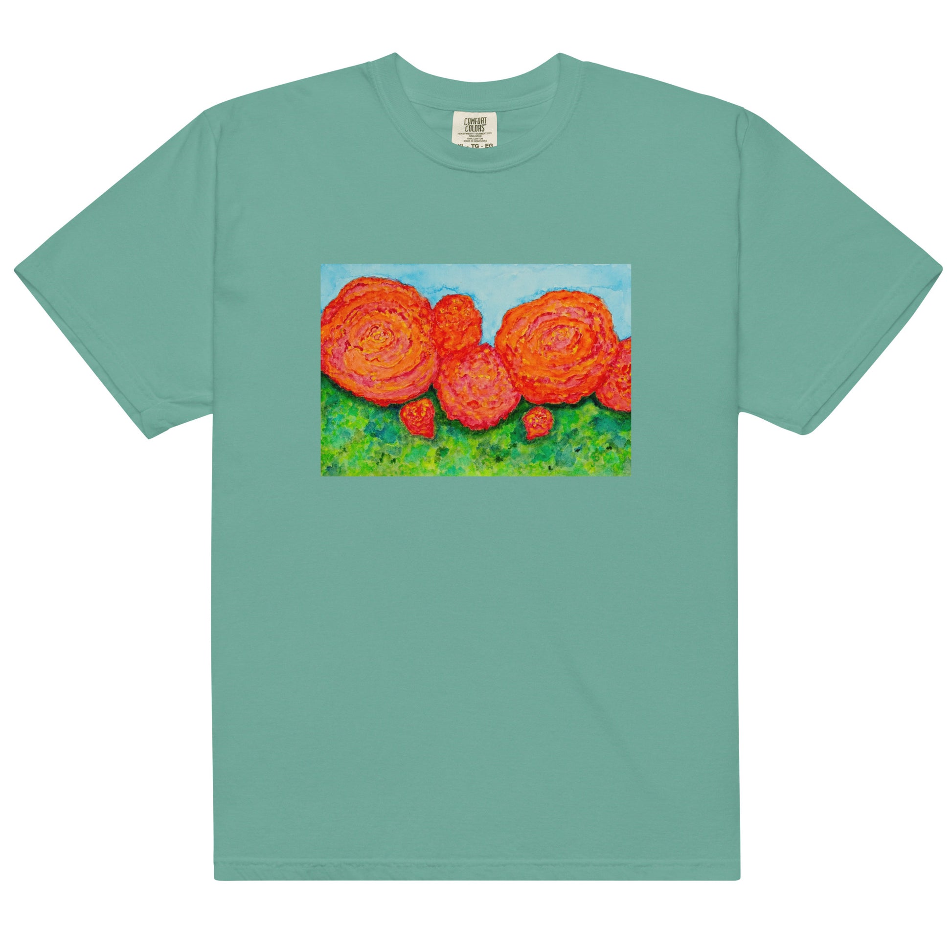 Comfort Colors short sleeve t-shirt featuring original artwork—garment-dyed for a soft, lived-in feel; relaxed fit, durable cotton fabric, and perfect for casual wear, art lovers, or gifting.