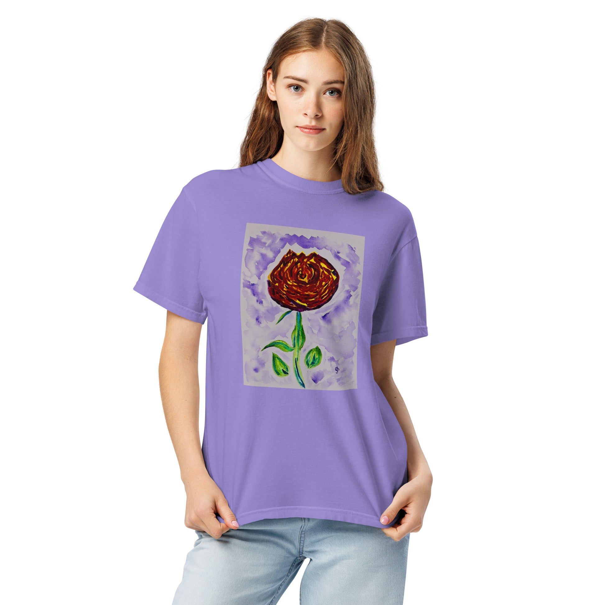 Comfort Colors short sleeve t-shirt featuring original artwork—garment-dyed for a soft, lived-in feel; relaxed fit, durable cotton fabric, and perfect for casual wear, art lovers, or gifting.