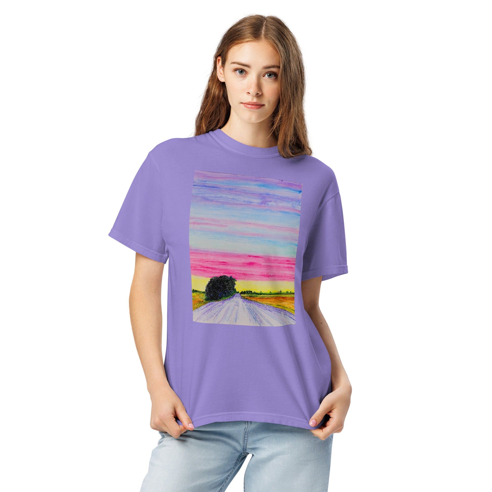 Comfort Colors short sleeve t-shirt featuring original artwork—garment-dyed for a soft, lived-in feel; relaxed fit, durable cotton fabric, and perfect for casual wear, art lovers, or gifting.
