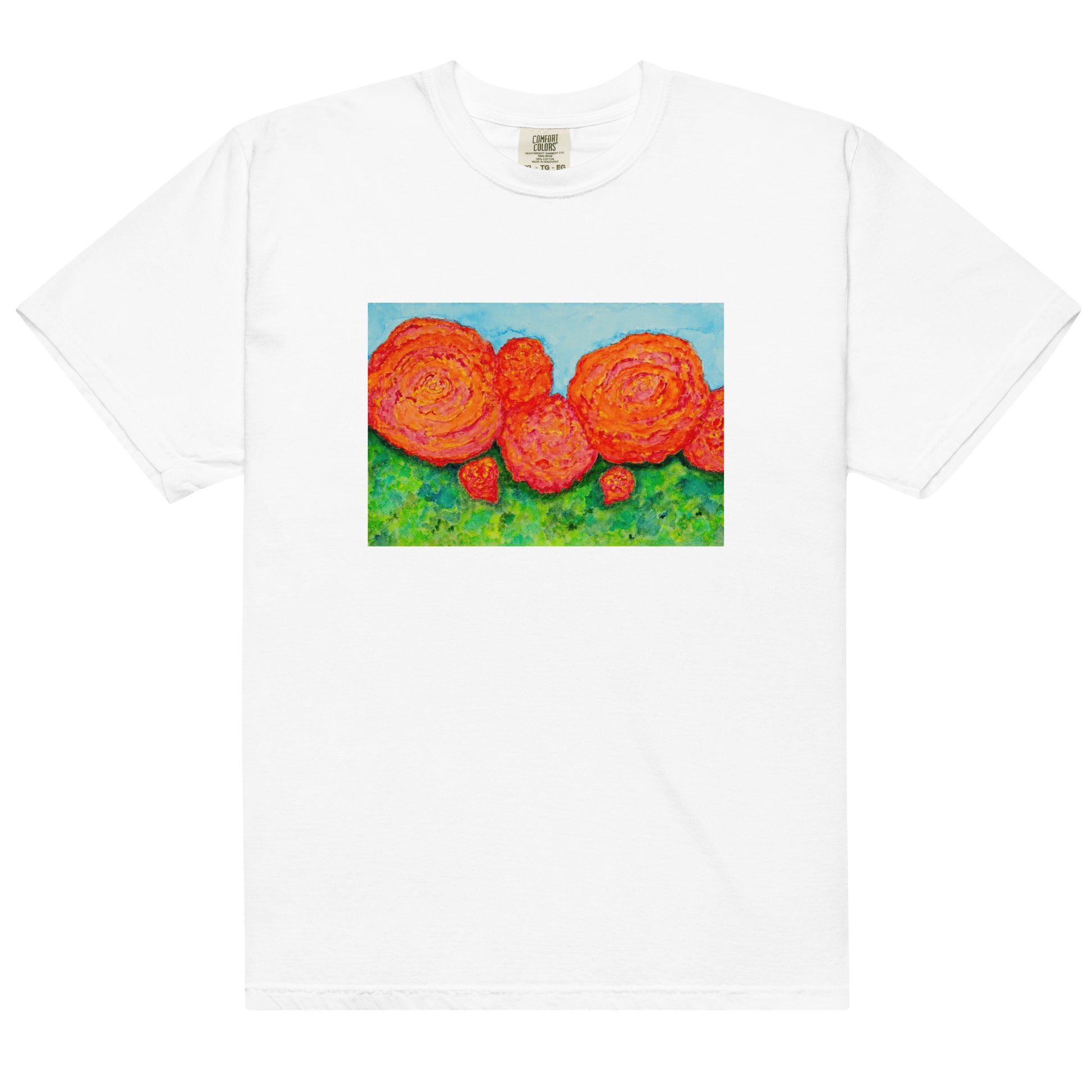Comfort Colors short sleeve t-shirt featuring original artwork—garment-dyed for a soft, lived-in feel; relaxed fit, durable cotton fabric, and perfect for casual wear, art lovers, or gifting.