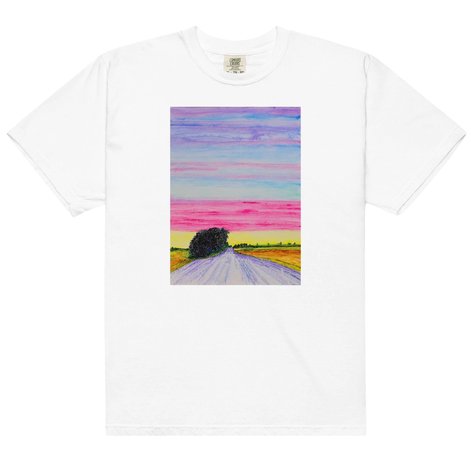 Comfort Colors short sleeve t-shirt featuring original artwork—garment-dyed for a soft, lived-in feel; relaxed fit, durable cotton fabric, and perfect for casual wear, art lovers, or gifting.