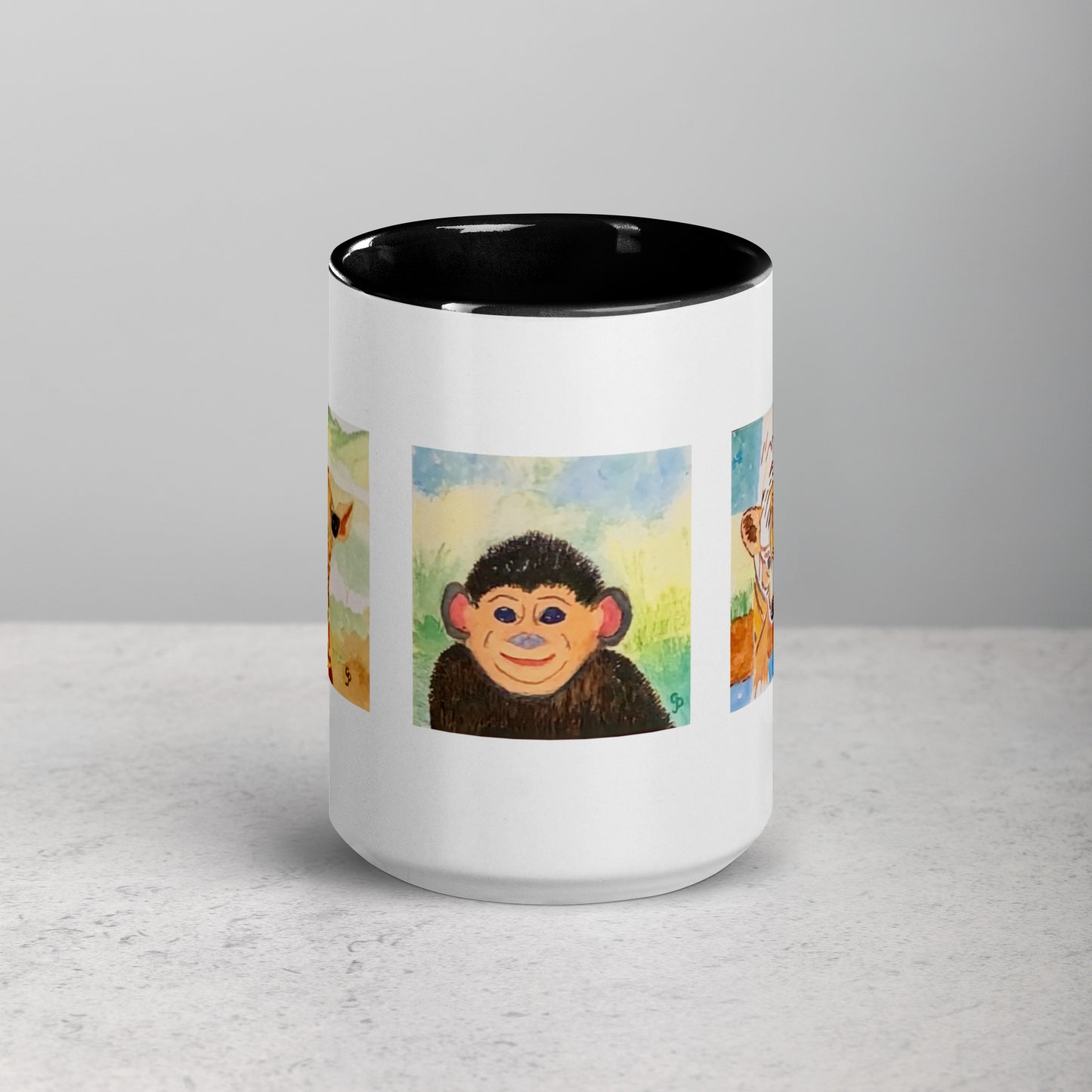 Ceramic mug featuring original artwork, perfect for coffee, tea, or hot cocoa—microwave and dishwasher safe, ideal for daily use, gifting, or adding artistic charm to your kitchen.