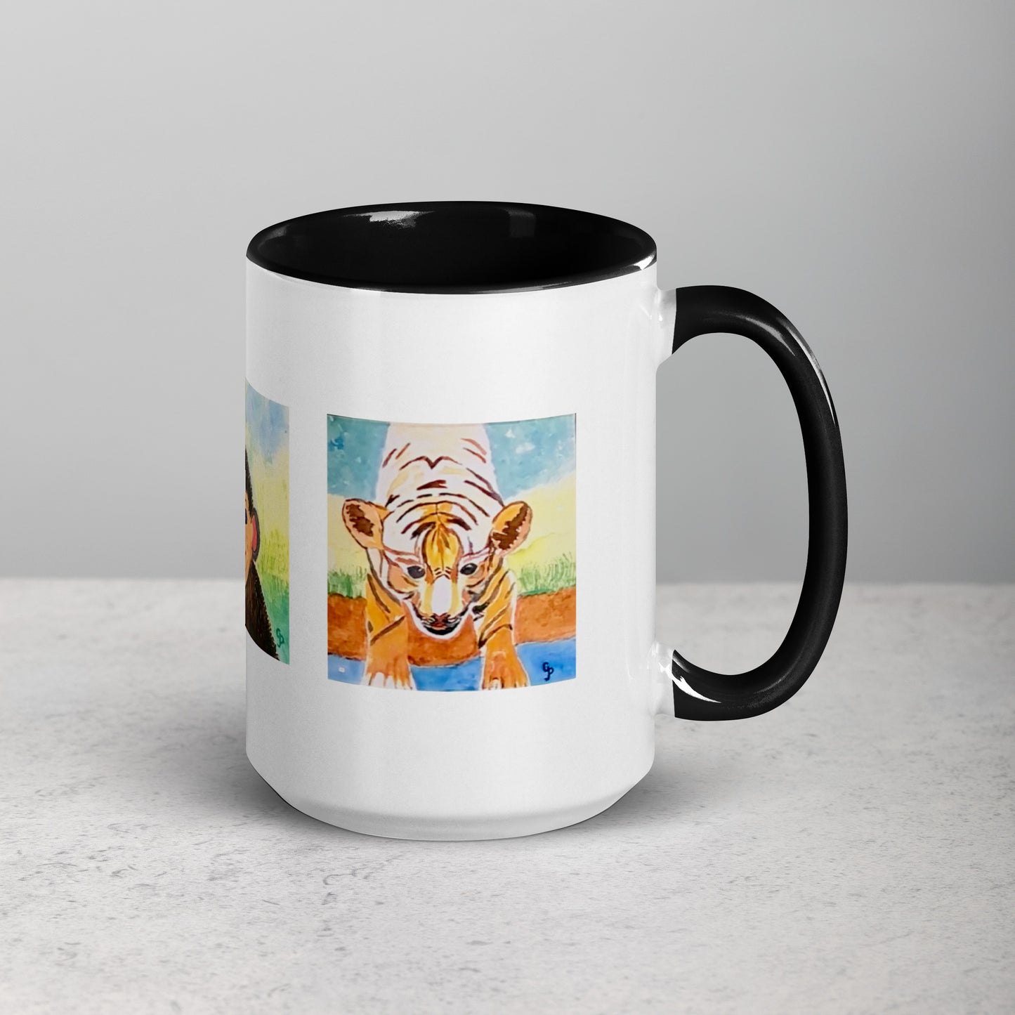 Ceramic mug featuring original artwork, perfect for coffee, tea, or hot cocoa—microwave and dishwasher safe, ideal for daily use, gifting, or adding artistic charm to your kitchen.