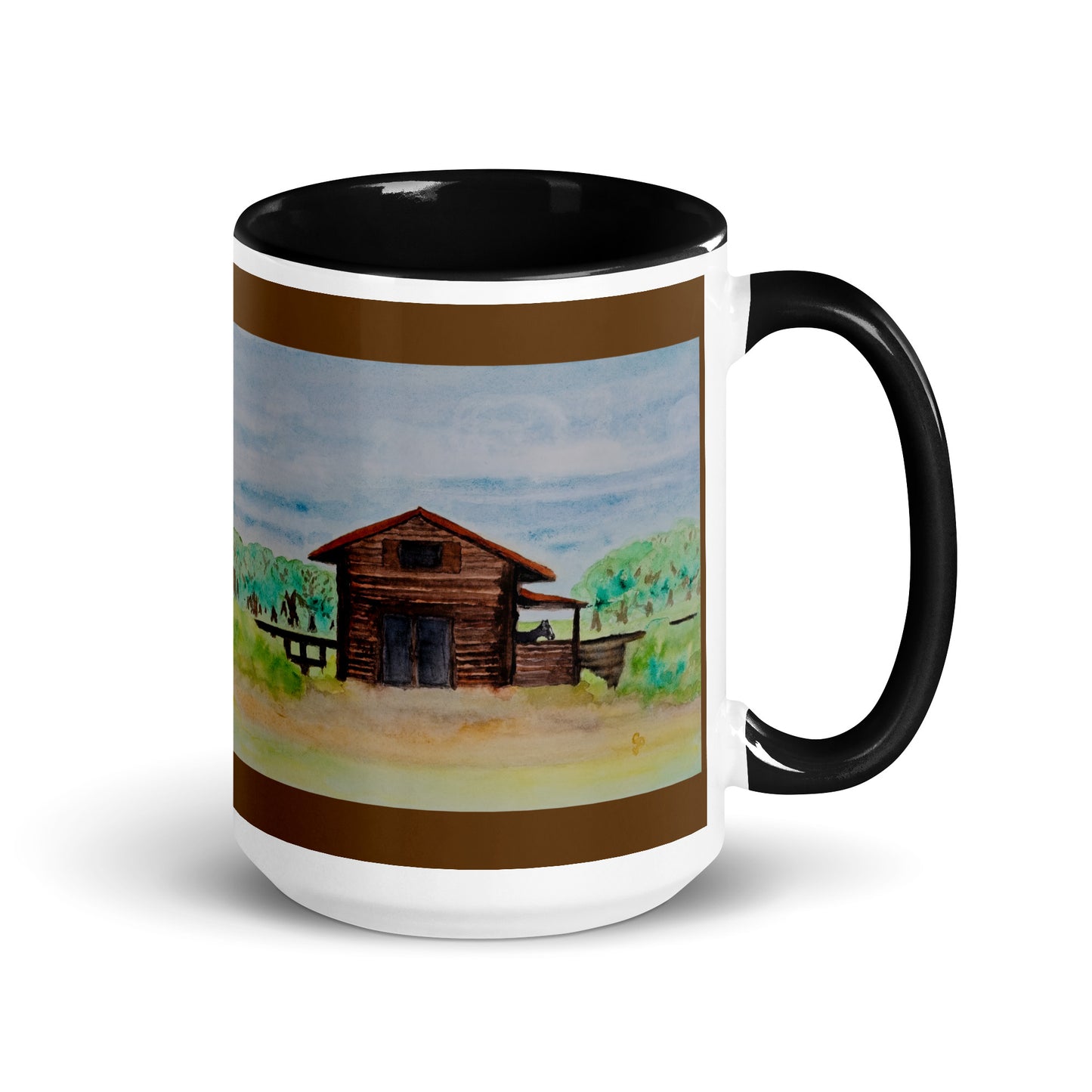 Ceramic mug featuring original artwork, perfect for coffee, tea, or hot cocoa—microwave and dishwasher safe, ideal for daily use, gifting, or adding artistic charm to your kitchen.