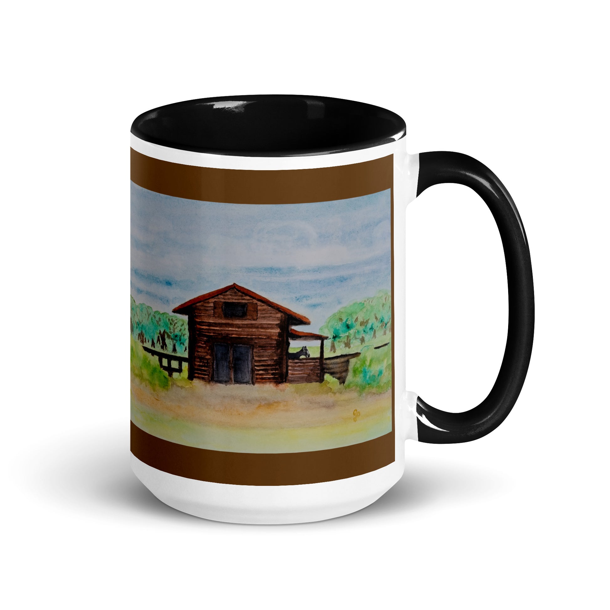 Ceramic mug featuring original artwork, perfect for coffee, tea, or hot cocoa—microwave and dishwasher safe, ideal for daily use, gifting, or adding artistic charm to your kitchen.