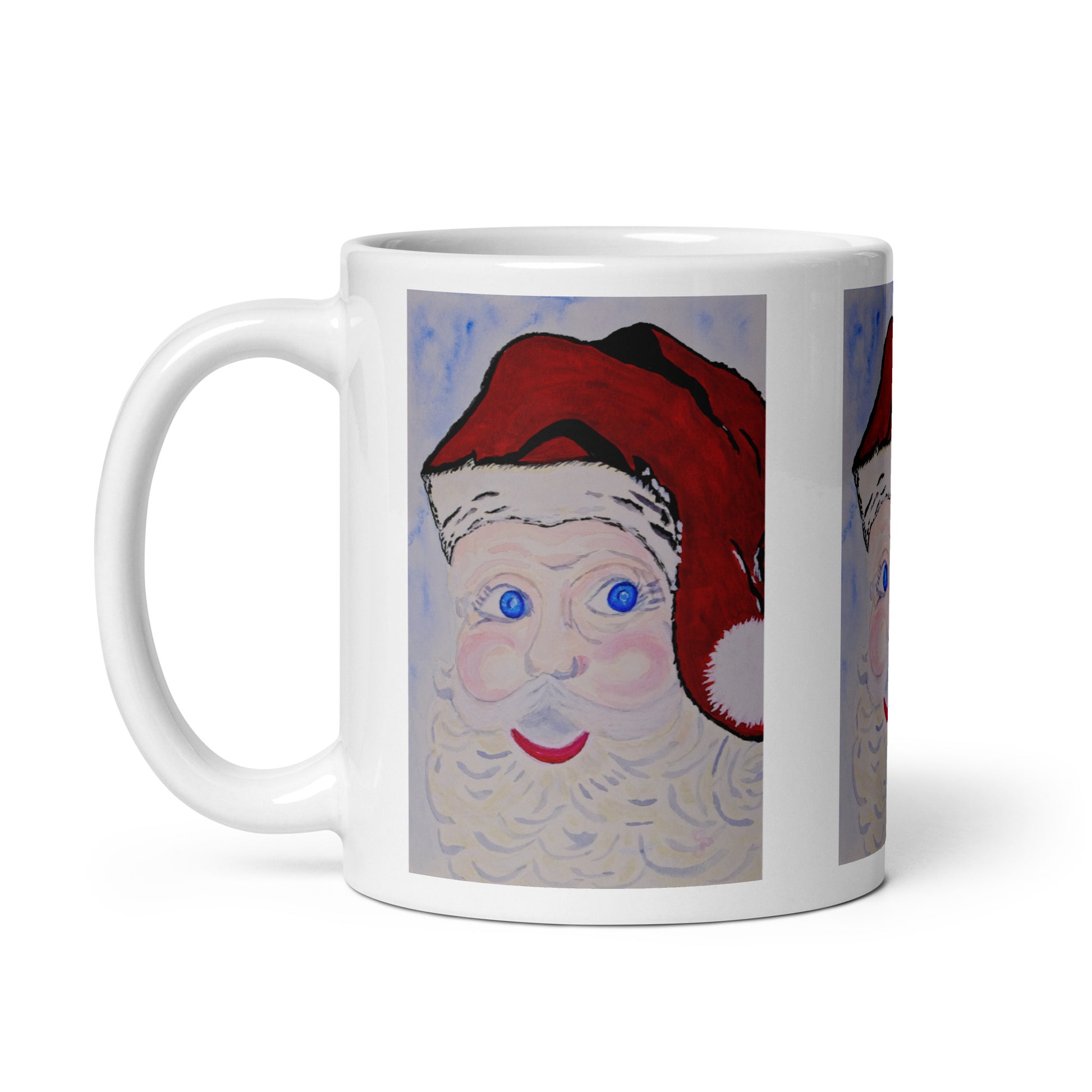 Ceramic mug featuring original artwork, perfect for coffee, tea, or hot cocoa—microwave and dishwasher safe, ideal for daily use, gifting, or adding artistic charm to your kitchen.