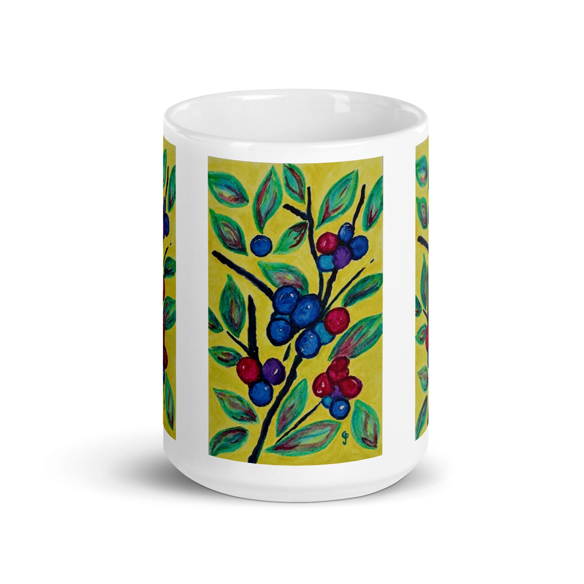 Ceramic mug featuring original artwork, perfect for coffee, tea, or hot cocoa—microwave and dishwasher safe, ideal for daily use, gifting, or adding artistic charm to your kitchen.