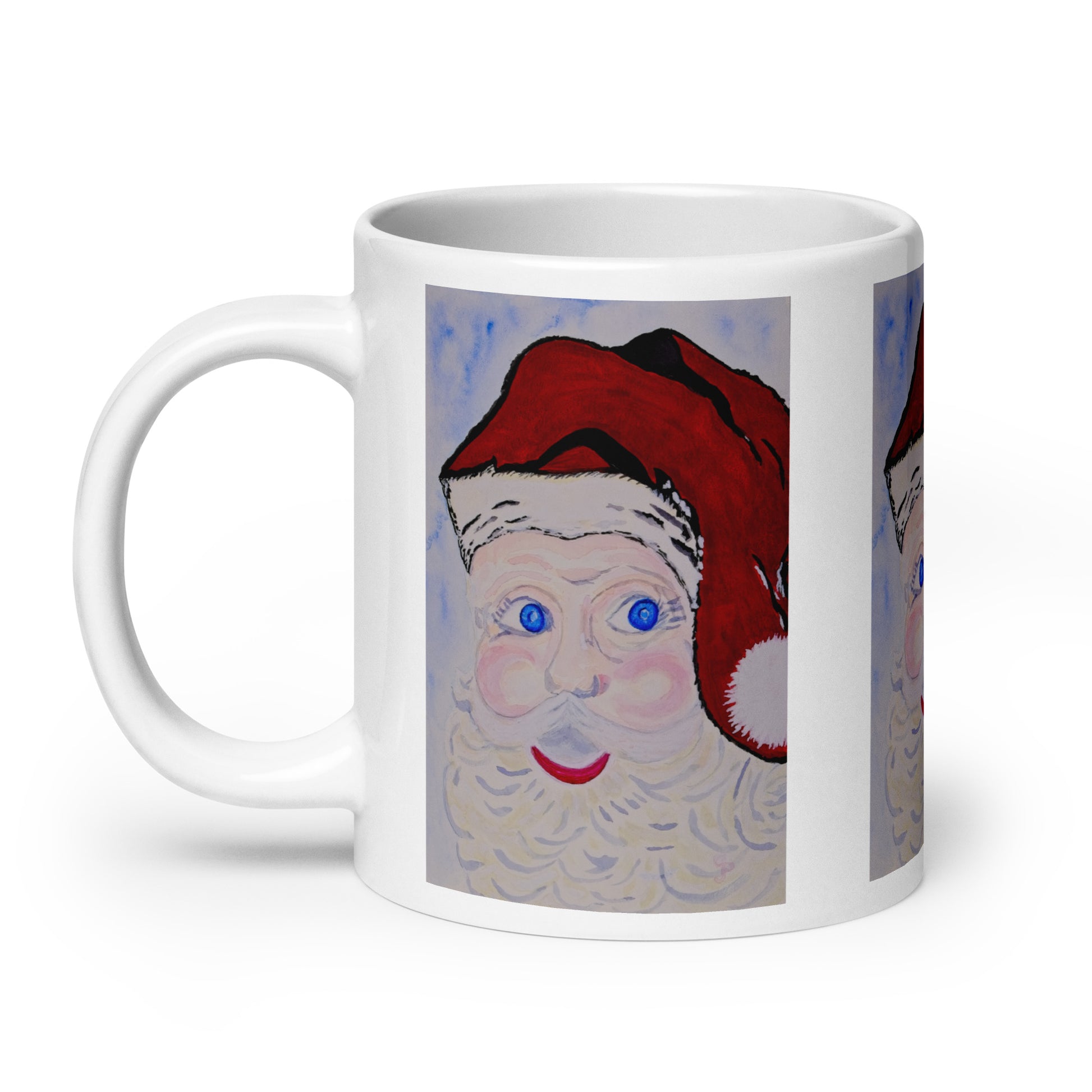 Ceramic mug featuring original artwork, perfect for coffee, tea, or hot cocoa—microwave and dishwasher safe, ideal for daily use, gifting, or adding artistic charm to your kitchen.