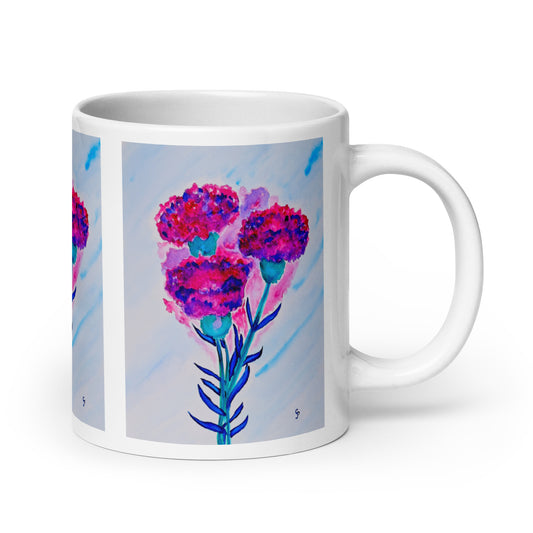 Ceramic mug featuring original artwork, perfect for coffee, tea, or hot cocoa—microwave and dishwasher safe, ideal for daily use, gifting, or adding artistic charm to your kitchen.