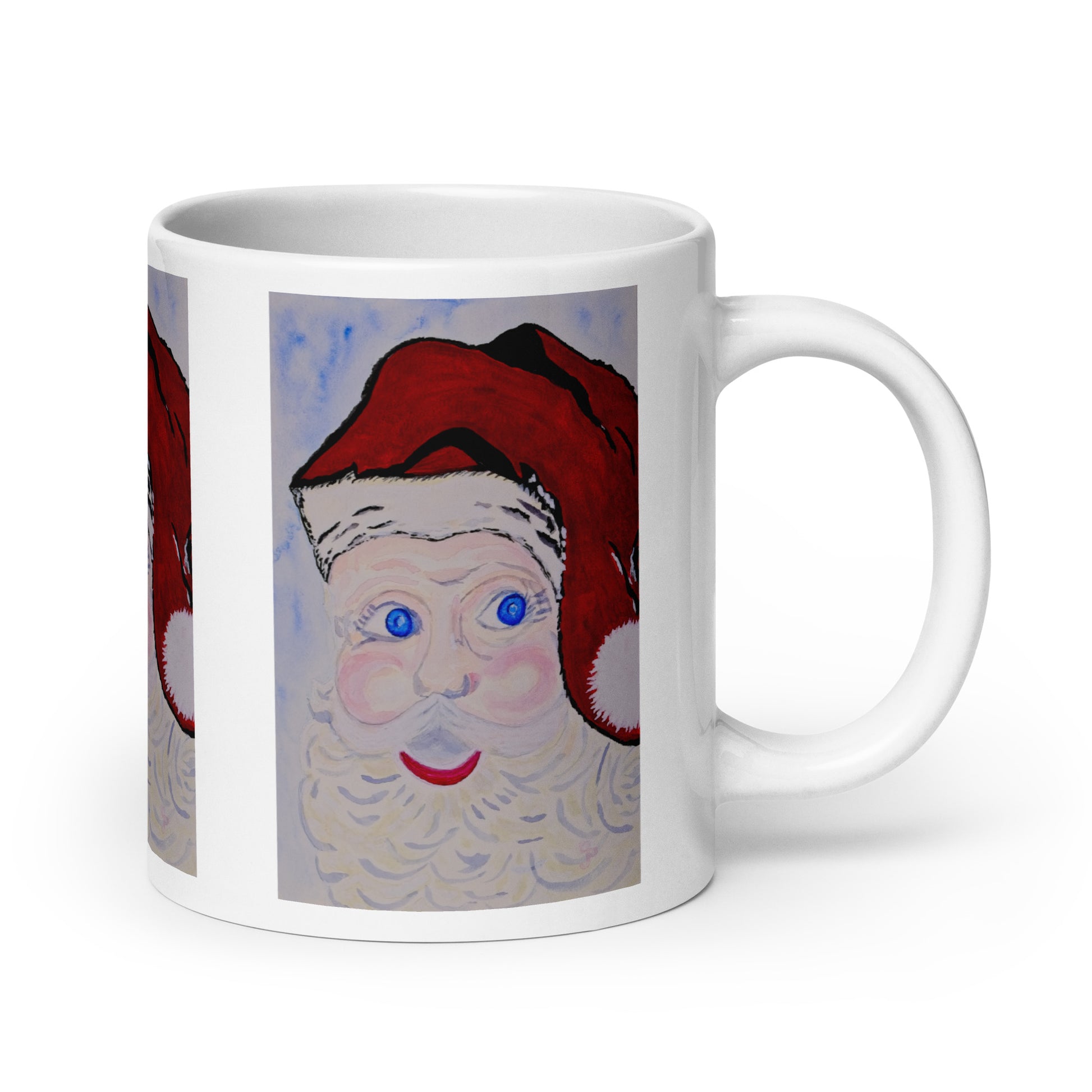 Ceramic mug featuring original artwork, perfect for coffee, tea, or hot cocoa—microwave and dishwasher safe, ideal for daily use, gifting, or adding artistic charm to your kitchen.
