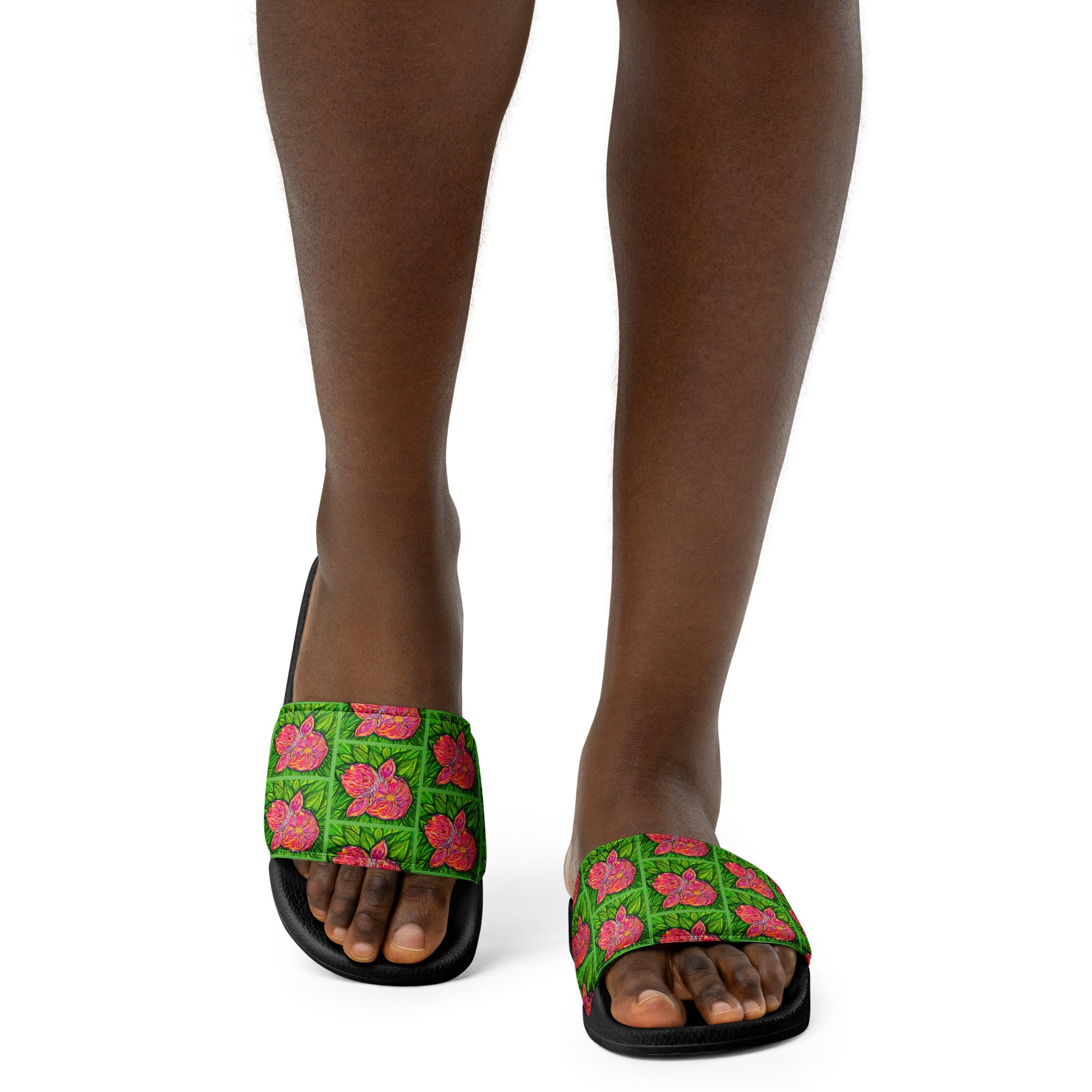Stylish slides featuring original artwork, designed for comfort and everyday wear—unique artistic shoes perfect for casual outfits, street style, or creative fashion lovers.