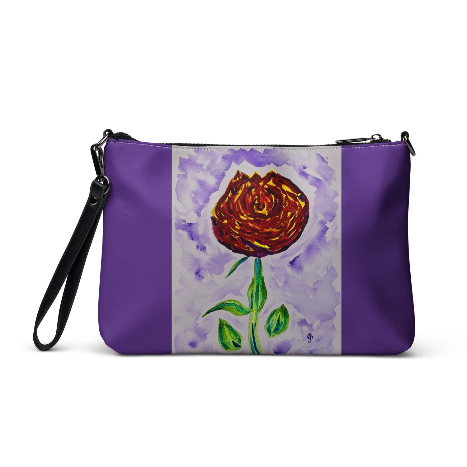 Stylish crossbody bag featuring original artwork—compact, lightweight, and designed for hands-free convenience; perfect for everyday use, travel, or festivals with artistic flair and functional storage.