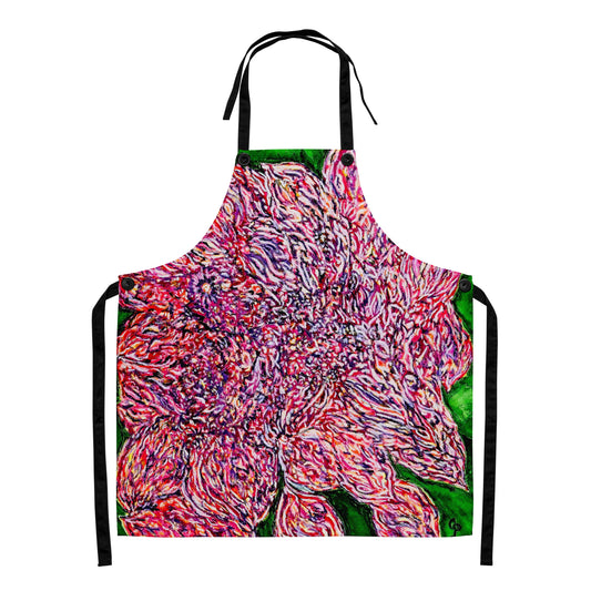 Durable kitchen apron featuring original artwork—adjustable fit with spacious front pockets, perfect for cooking, baking, grilling, or crafting in style; ideal for home chefs and creative gift ideas.
