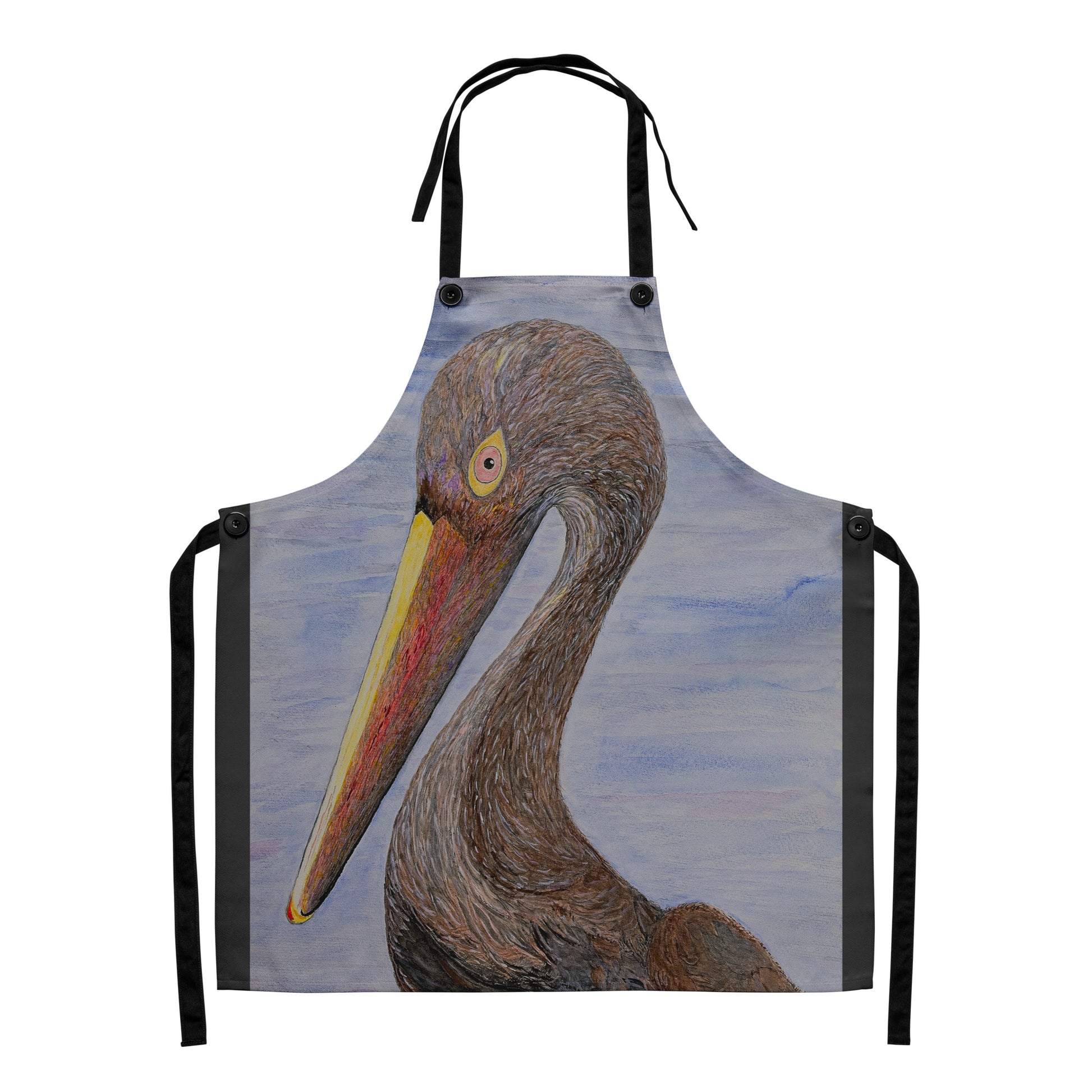 Durable kitchen apron featuring original artwork—adjustable fit with spacious front pockets, perfect for cooking, baking, grilling, or crafting in style; ideal for home chefs and creative gift ideas.