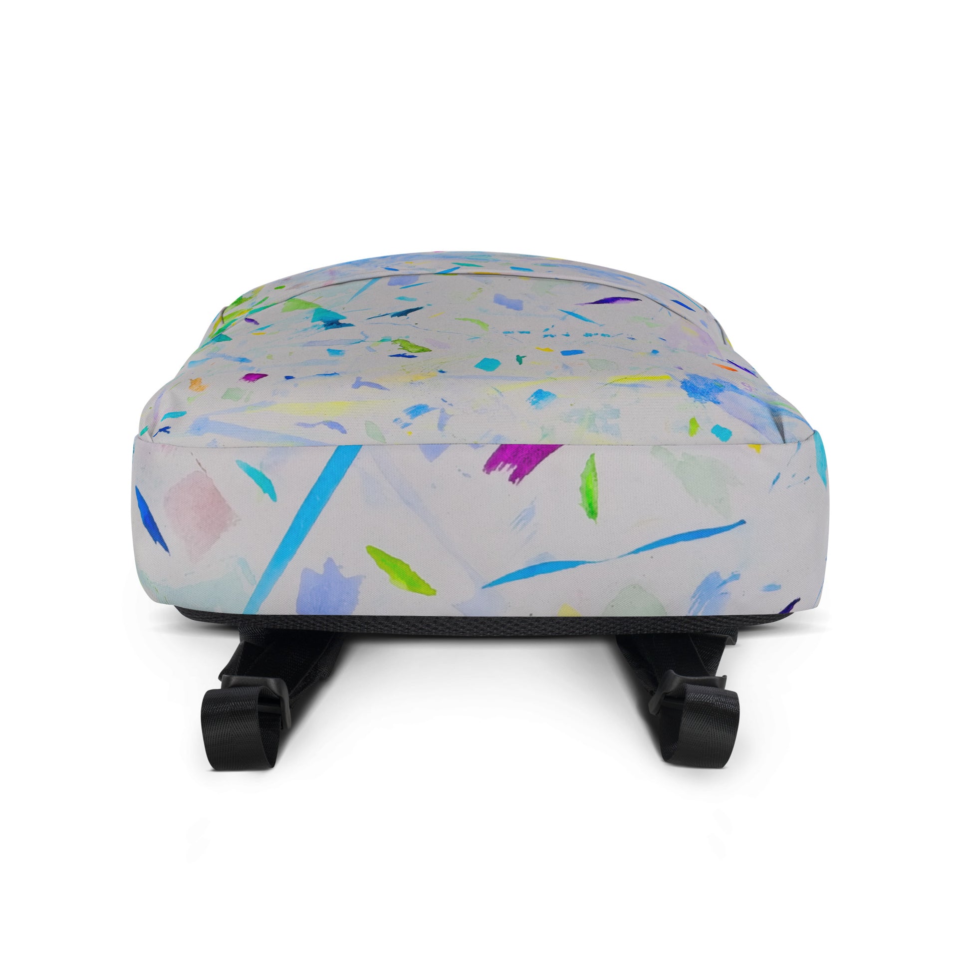Stylish backpack featuring original artwork, with spacious compartments and durable construction—perfect for school, travel, work, or everyday use; combines function with artistic flair.
