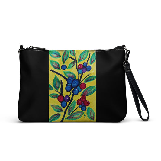 Stylish crossbody bag featuring original artwork—compact, lightweight, and designed for hands-free convenience; perfect for everyday use, travel, or festivals with artistic flair and functional storage.