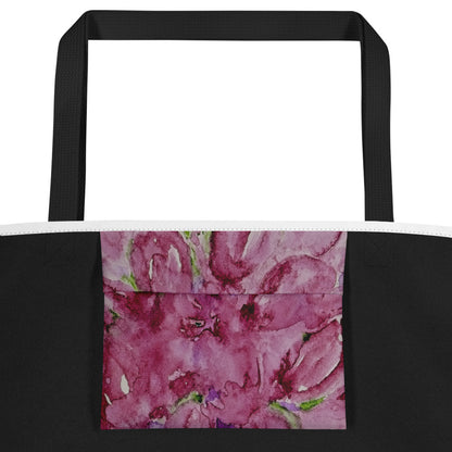 Tote bag with original watercolor artwork, featuring a spacious interior, sturdy straps, and lightweight design—perfect for travel, overnight stays, or stylish carry-on use.
