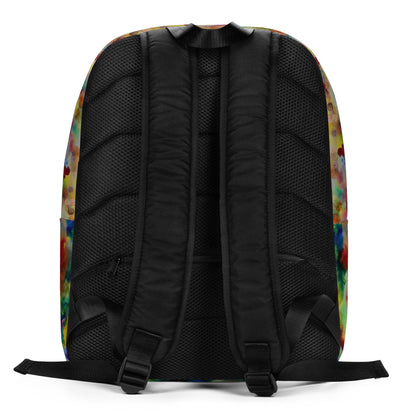 Stylish backpack featuring original artwork, with spacious compartments and durable construction—perfect for school, travel, work, or everyday use; combines function with artistic flair.