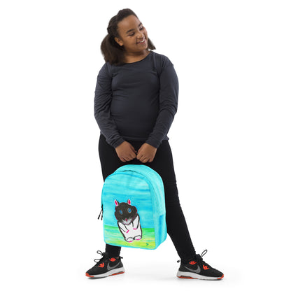 Stylish backpack featuring original artwork, with spacious compartments and durable construction—perfect for school, travel, work, or everyday use; combines function with artistic flair.