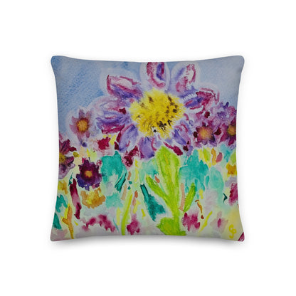 Premium decorative pillow featuring original artwork—plush, soft-touch fabric with a removable cover; perfect for enhancing living rooms, bedrooms, or cozy spaces with artistic home decor.