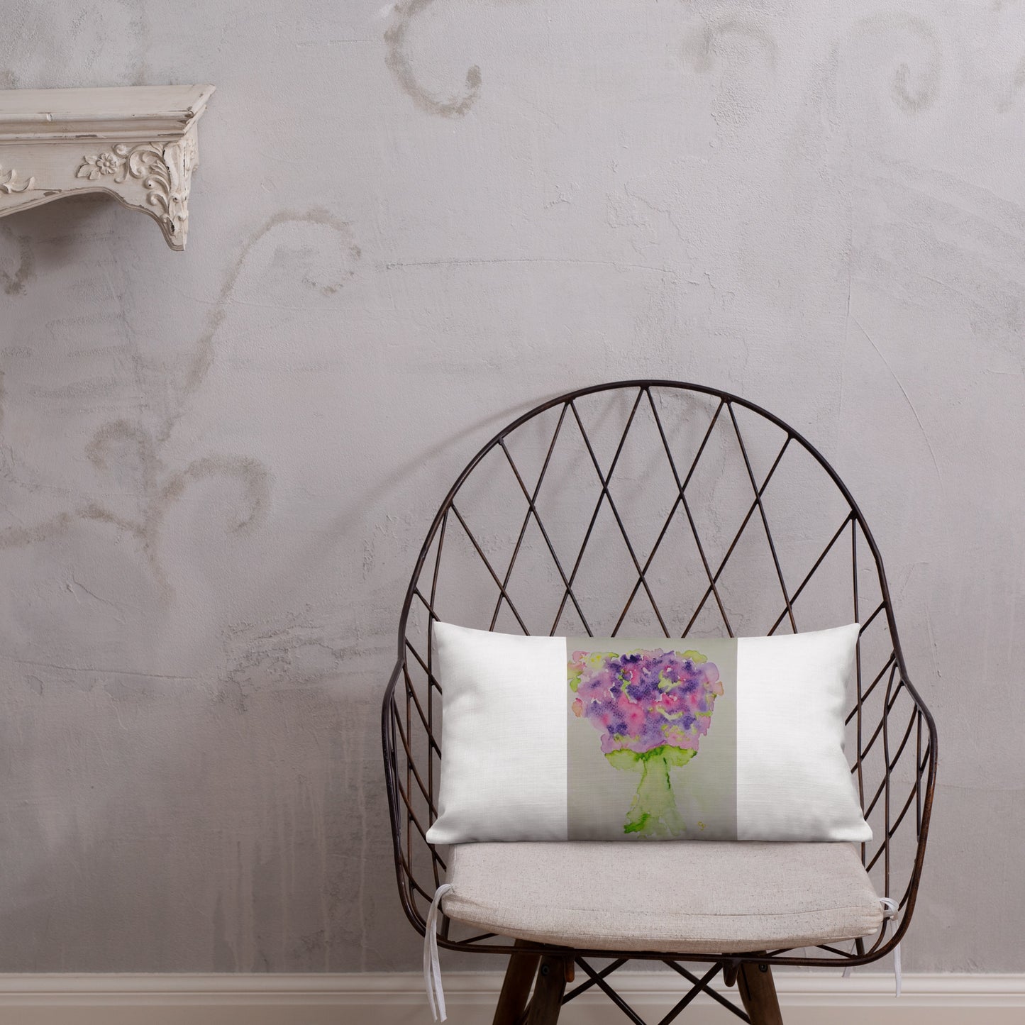 Premium decorative pillow featuring original artwork—plush, soft-touch fabric with a removable cover; perfect for enhancing living rooms, bedrooms, or cozy spaces with artistic home decor.