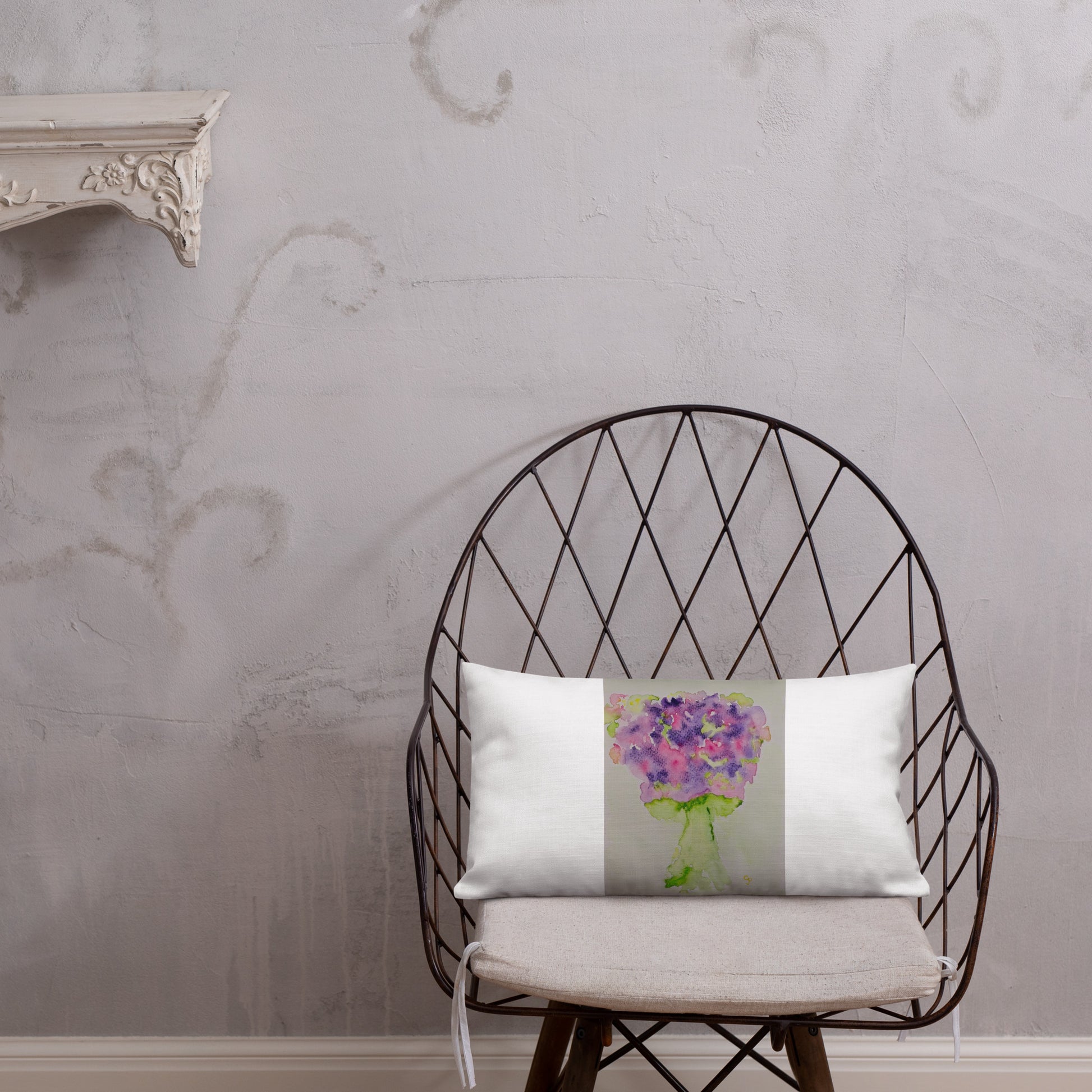 Premium decorative pillow featuring original artwork—plush, soft-touch fabric with a removable cover; perfect for enhancing living rooms, bedrooms, or cozy spaces with artistic home decor.
