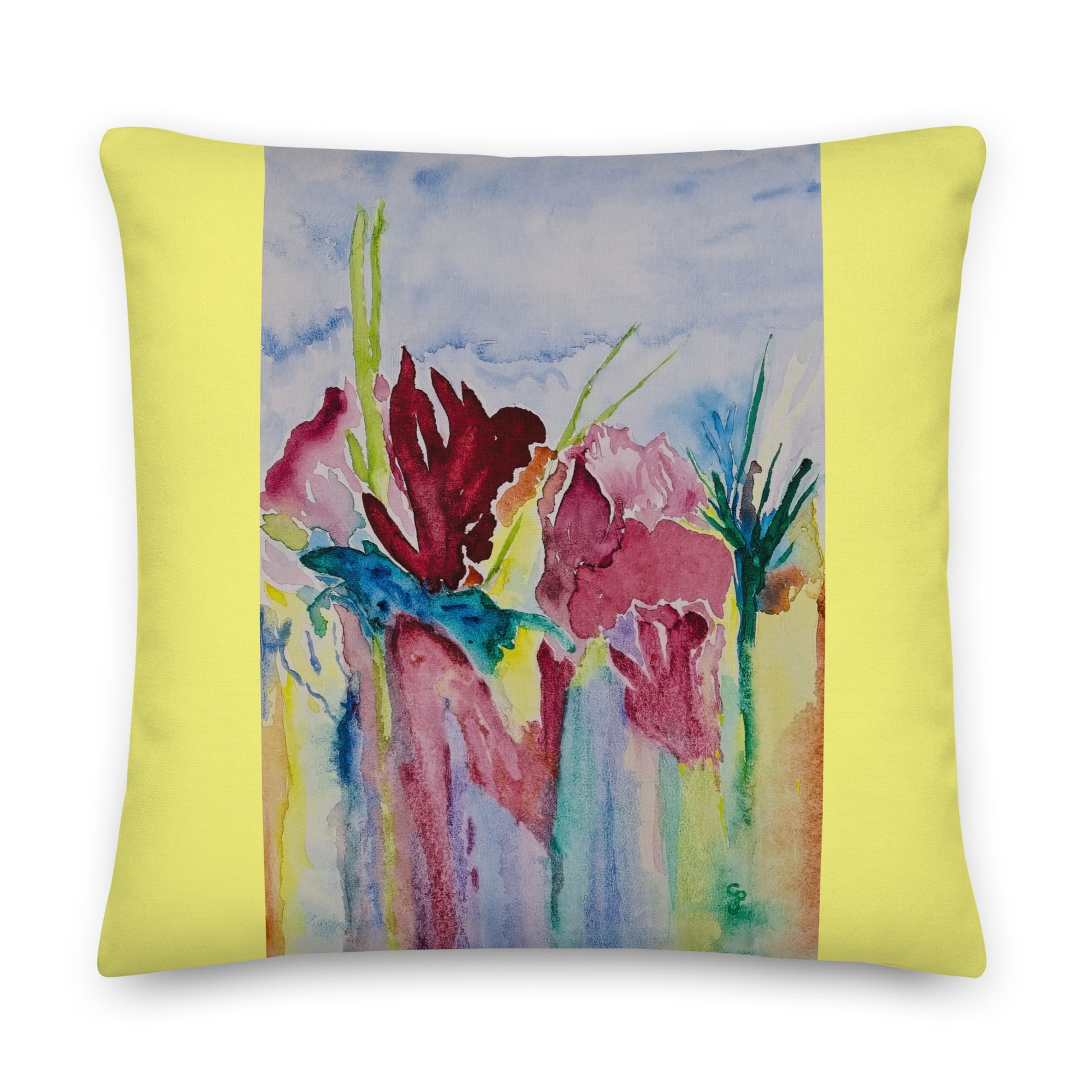 Premium decorative pillow featuring original artwork—plush, soft-touch fabric with a removable cover; perfect for enhancing living rooms, bedrooms, or cozy spaces with artistic home decor.