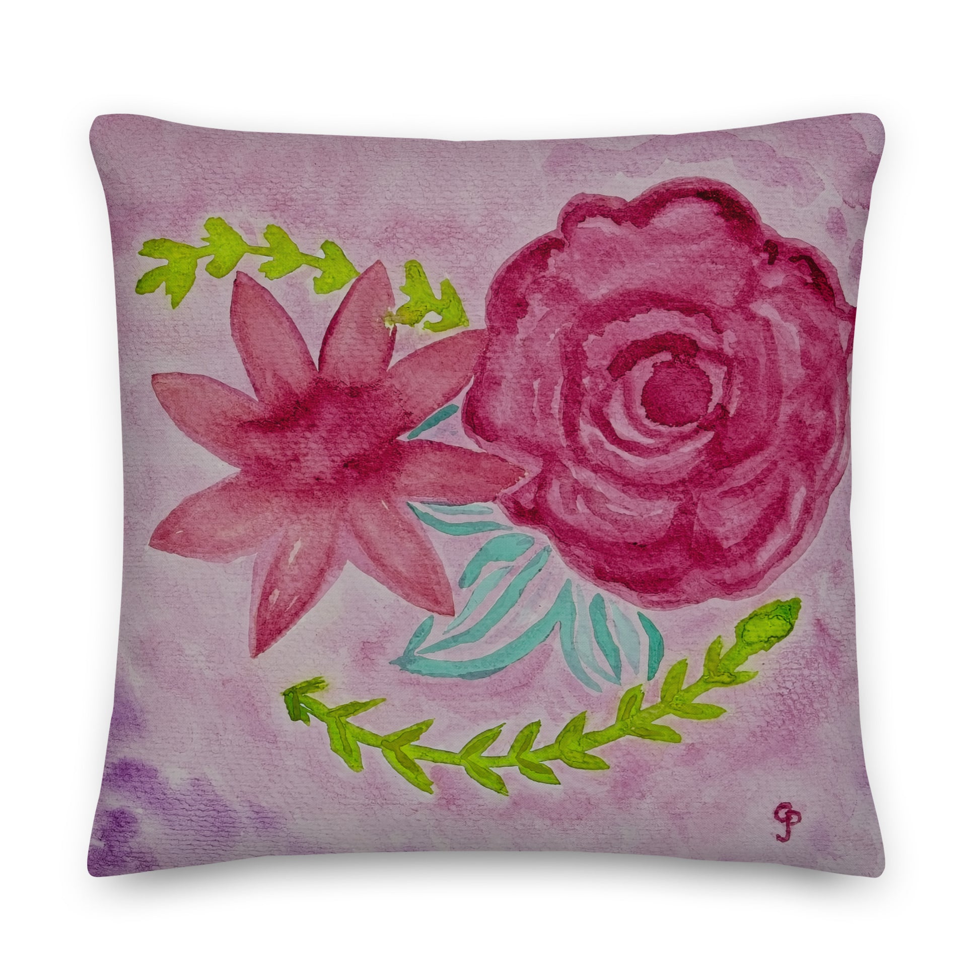 Premium decorative pillow featuring original artwork—plush, soft-touch fabric with a removable cover; perfect for enhancing living rooms, bedrooms, or cozy spaces with artistic home decor.