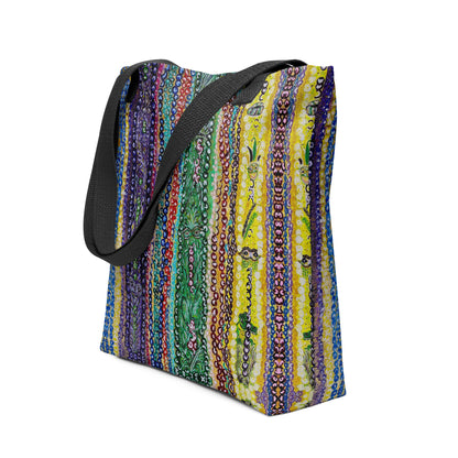 Tote bag with original watercolor artwork, featuring a spacious interior, sturdy straps, and lightweight design—perfect for travel, overnight stays, or stylish carry-on use.