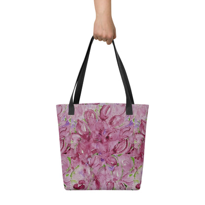 Tote bag with original watercolor artwork, featuring a spacious interior, sturdy straps, and lightweight design—perfect for travel, overnight stays, or stylish carry-on use.