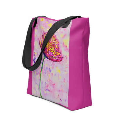 Tote bag with original watercolor artwork, featuring a spacious interior, sturdy straps, and lightweight design—perfect for travel, overnight stays, or stylish carry-on use.