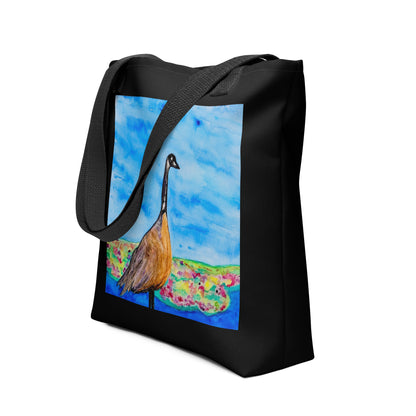 Tote bag with original watercolor artwork, featuring a spacious interior, sturdy straps, and lightweight design—perfect for travel, overnight stays, or stylish carry-on use.