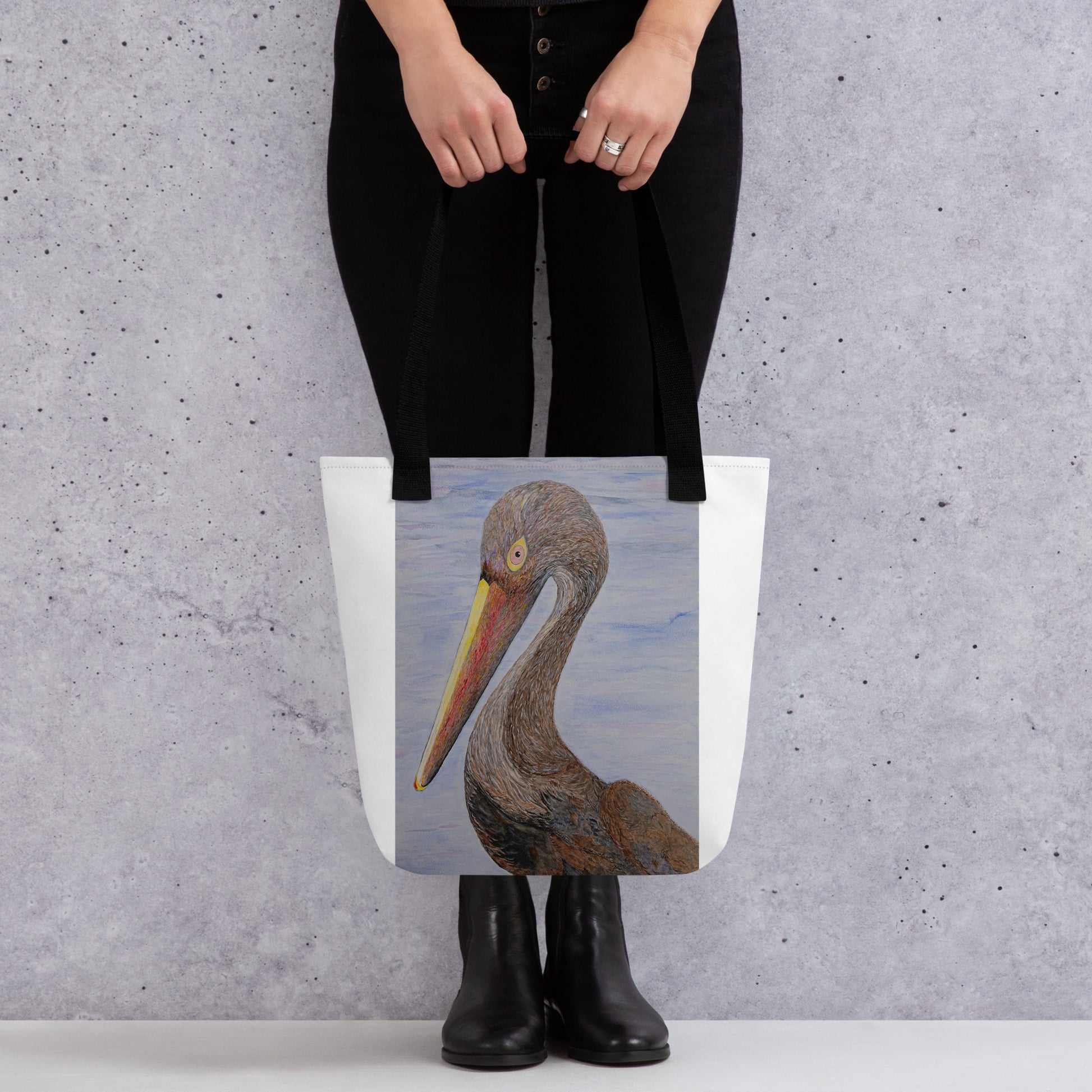 Tote bag with original watercolor artwork, featuring a spacious interior, sturdy straps, and lightweight design—perfect for travel, overnight stays, or stylish carry-on use.