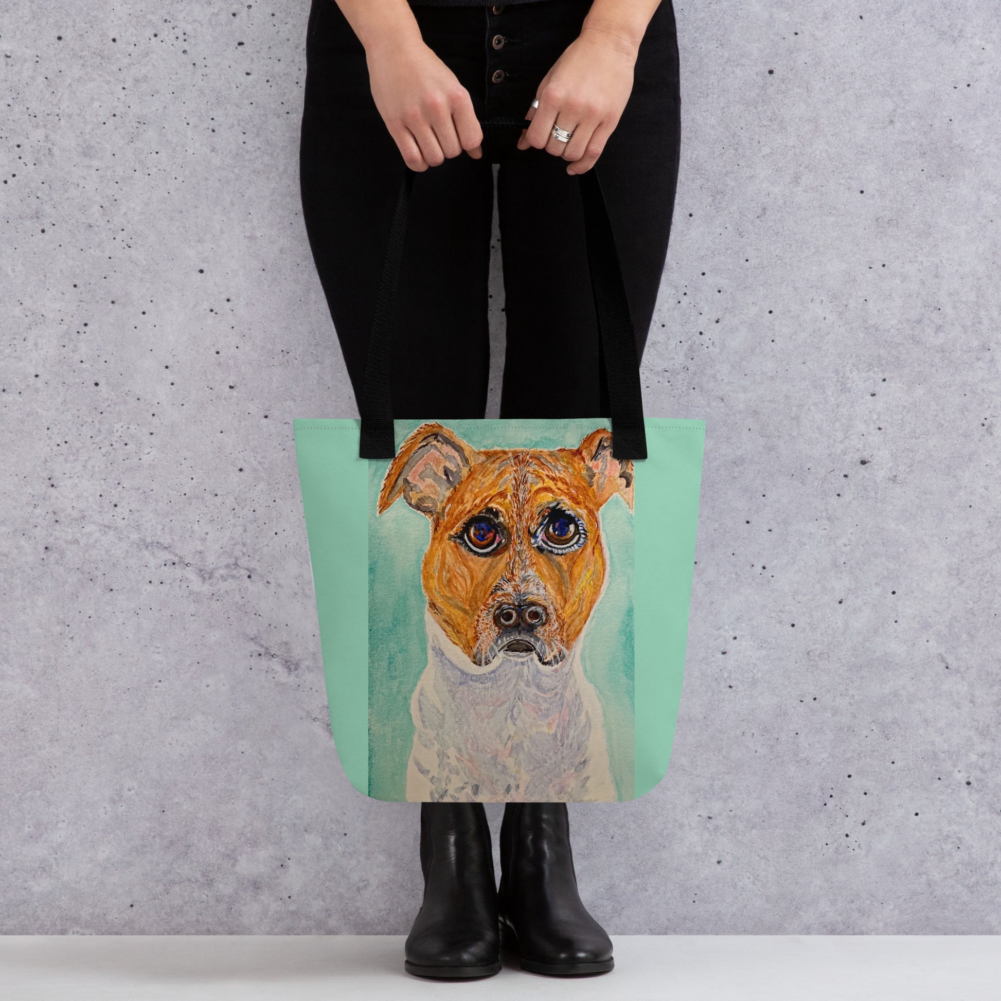 Tote bag with original watercolor artwork, featuring a spacious interior, sturdy straps, and lightweight design—perfect for travel, overnight stays, or stylish carry-on use.