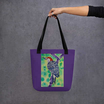 Tote bag with original watercolor artwork, featuring a spacious interior, sturdy straps, and lightweight design—perfect for travel, overnight stays, or stylish carry-on use.