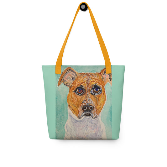 Tote bag with original watercolor artwork, featuring a spacious interior, sturdy straps, and lightweight design—perfect for travel, overnight stays, or stylish carry-on use.